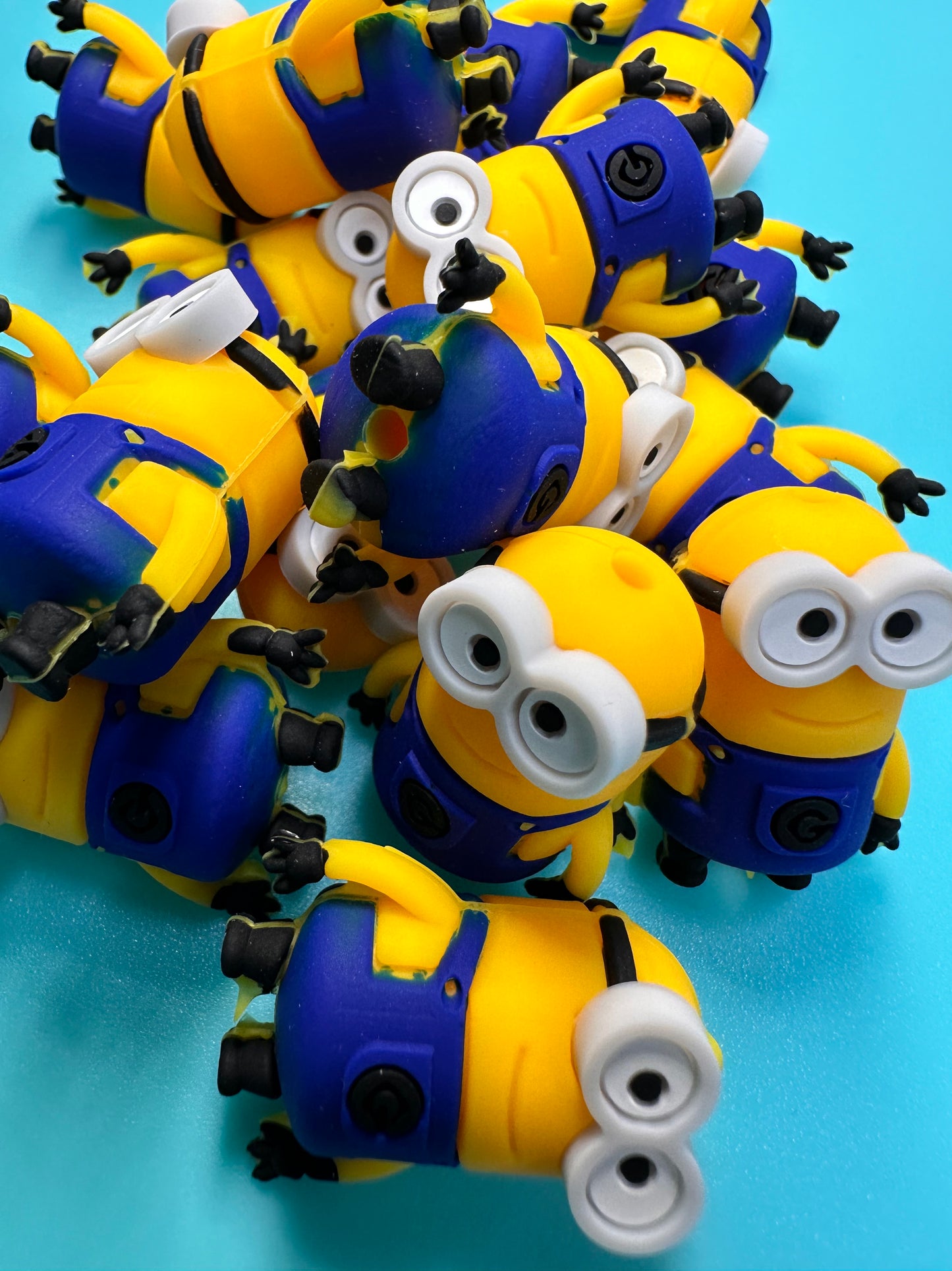 3D yellow guy Focal Bead / silicone bead/