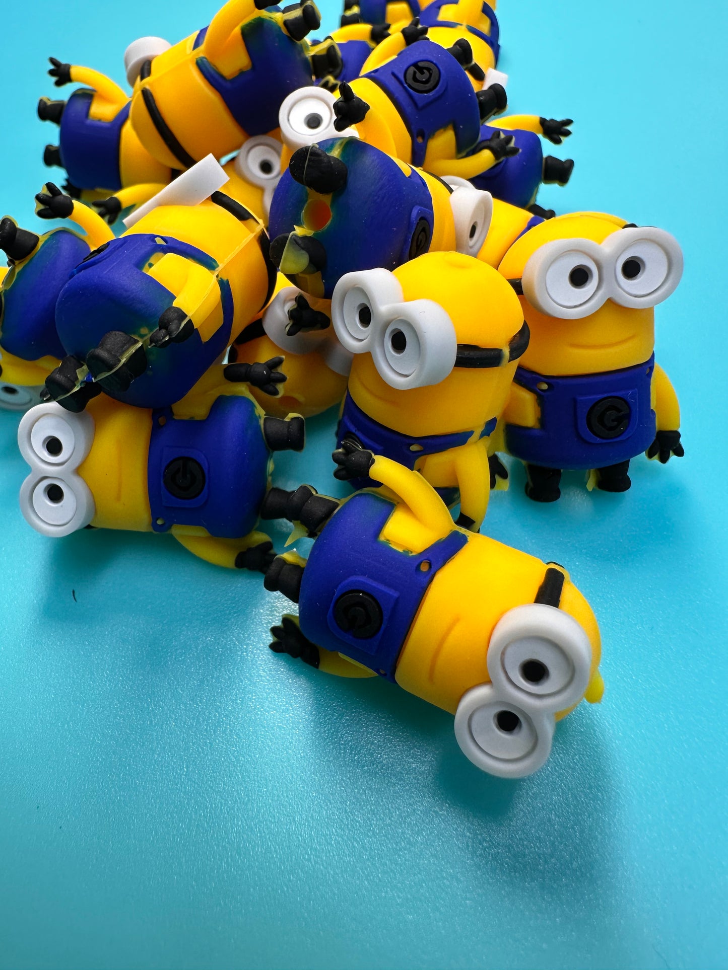 3D yellow guy Focal Bead / silicone bead/