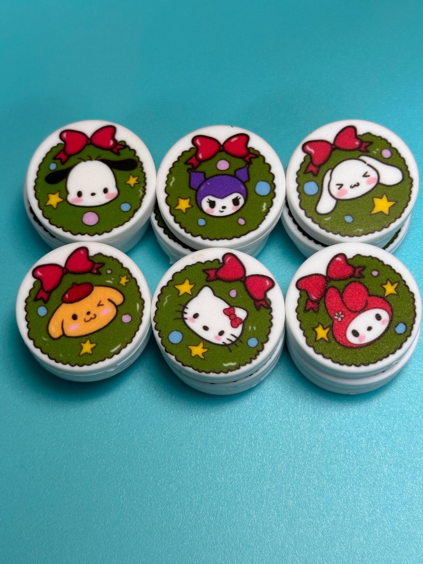 Christmas focal bead /Focal Bead/ beadable pen/ Silicone bead/ keychain bead/ cat