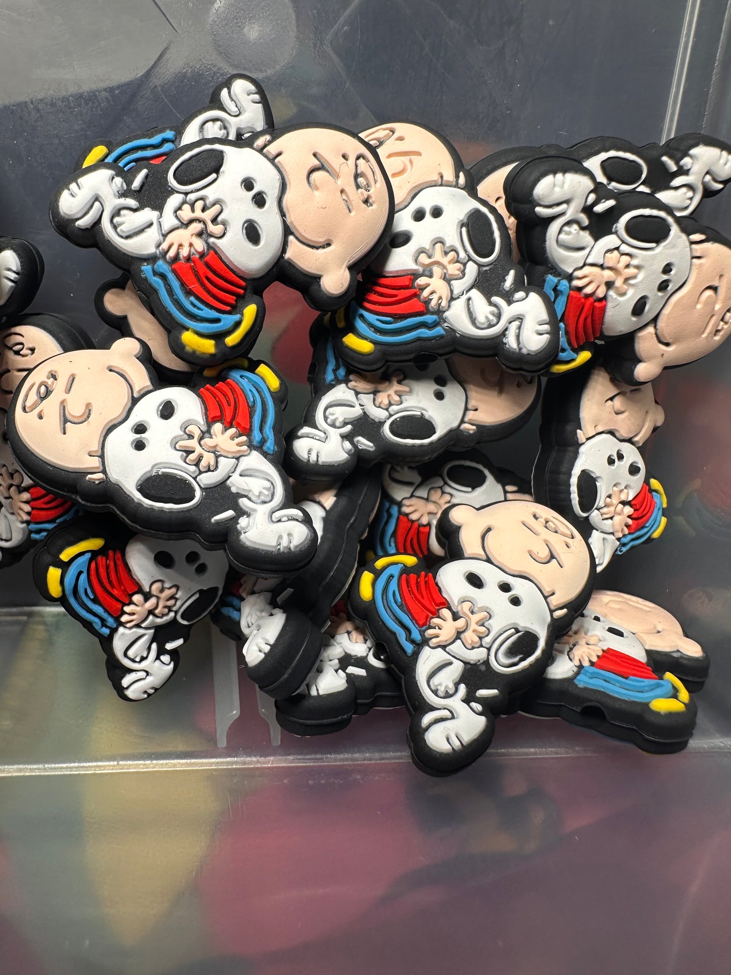 Boy and his dog/ Character/ Focal Bead/ beadable pen/ Silicone bead/ keychain bead/ dog lover/ snoo