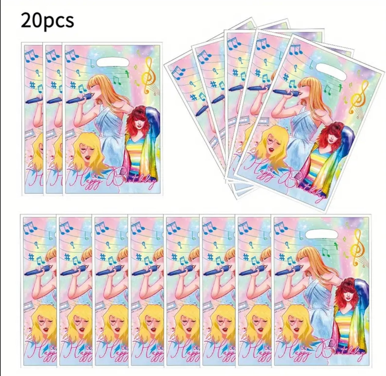 Swiftie party favor bags/ 10 bags included/ party decorations /TS/ Taylor Swift gift bags/ party bags/ birthday party bags