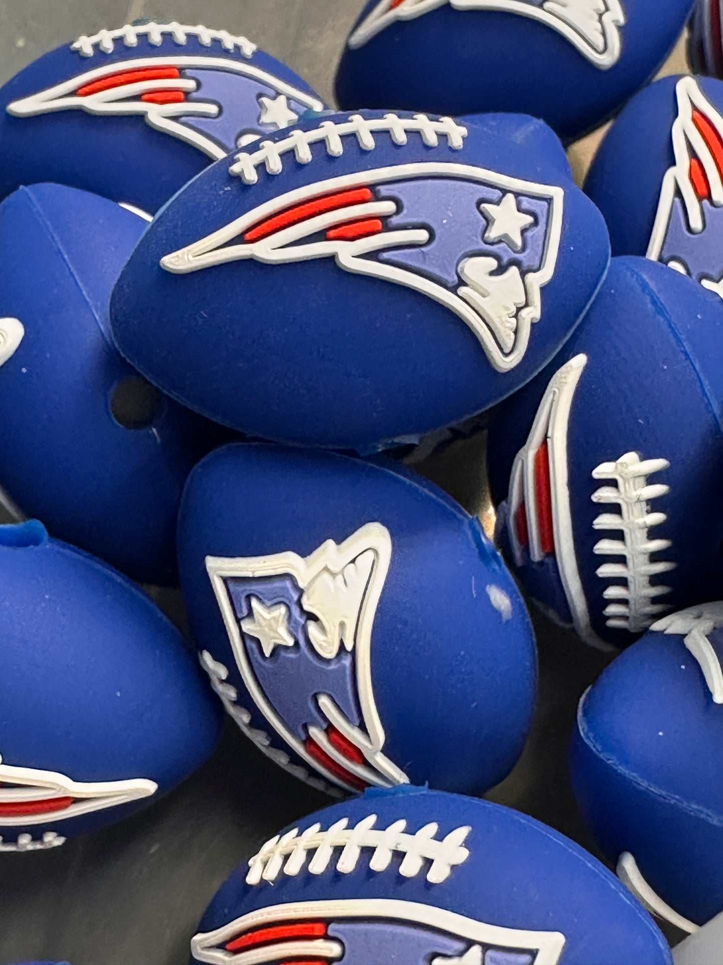 3D New England Patriots Football team focal bead / football