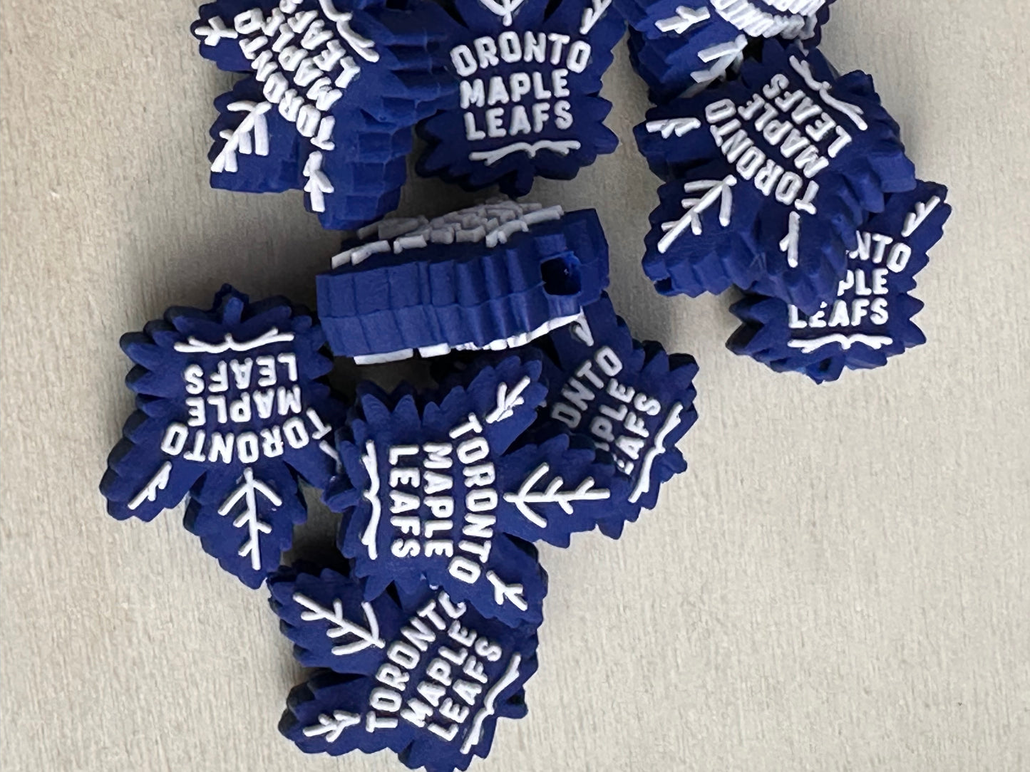 Toronto Maple leafs focal bead/ hockey/