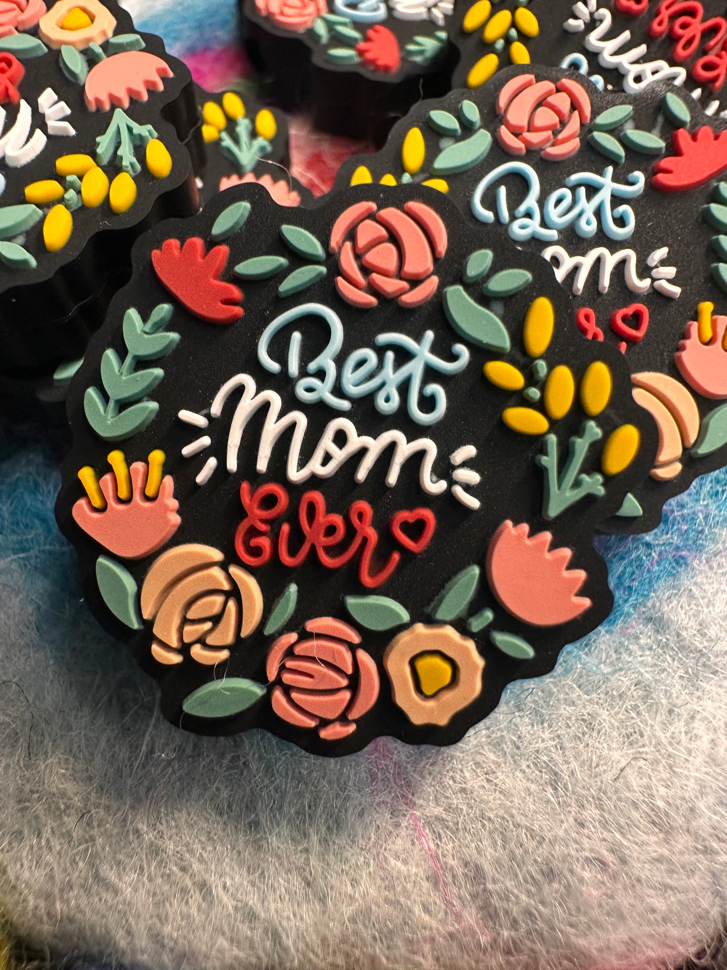Best mom ever/ Mommy/ mama Focal Bead/ for beadable pen/ Silicone bead/keychain bead/ Mothers Day/ Blessed mama/ mom