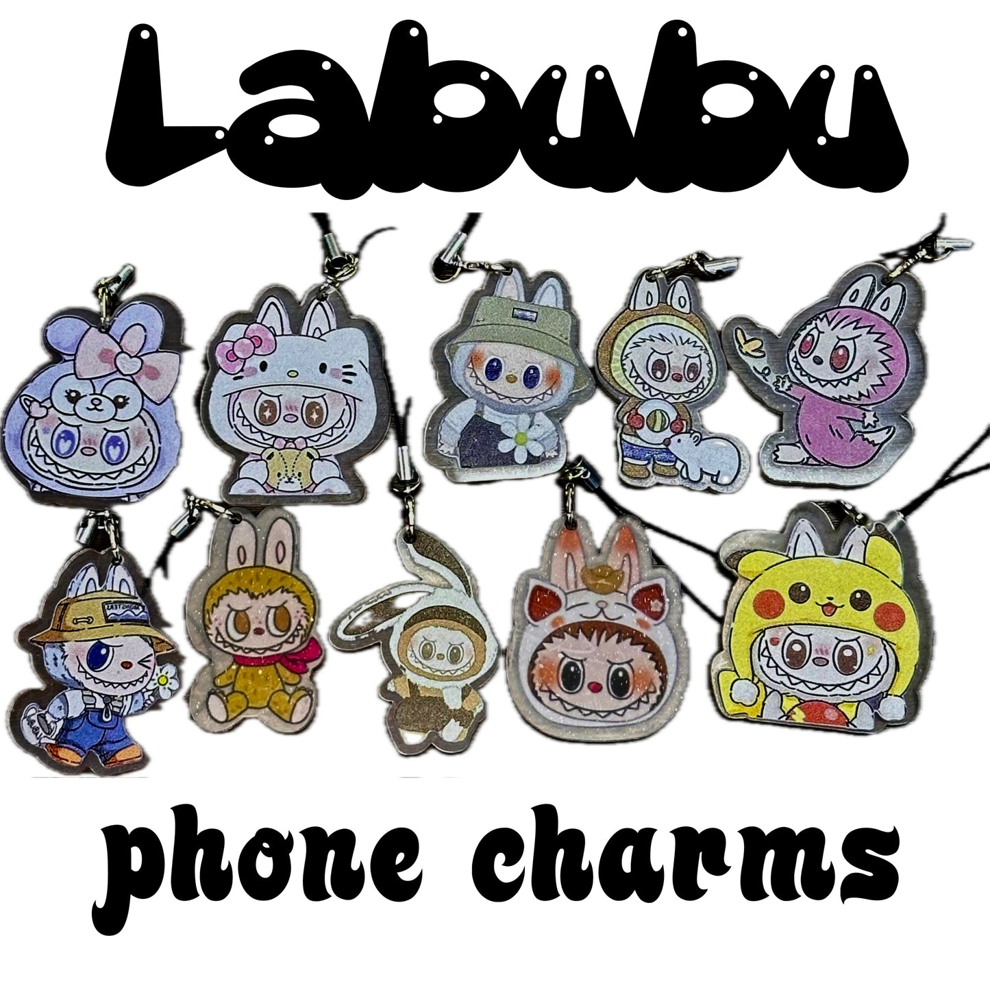 Labubu phone charms/ Monster bag charm/ phone decor