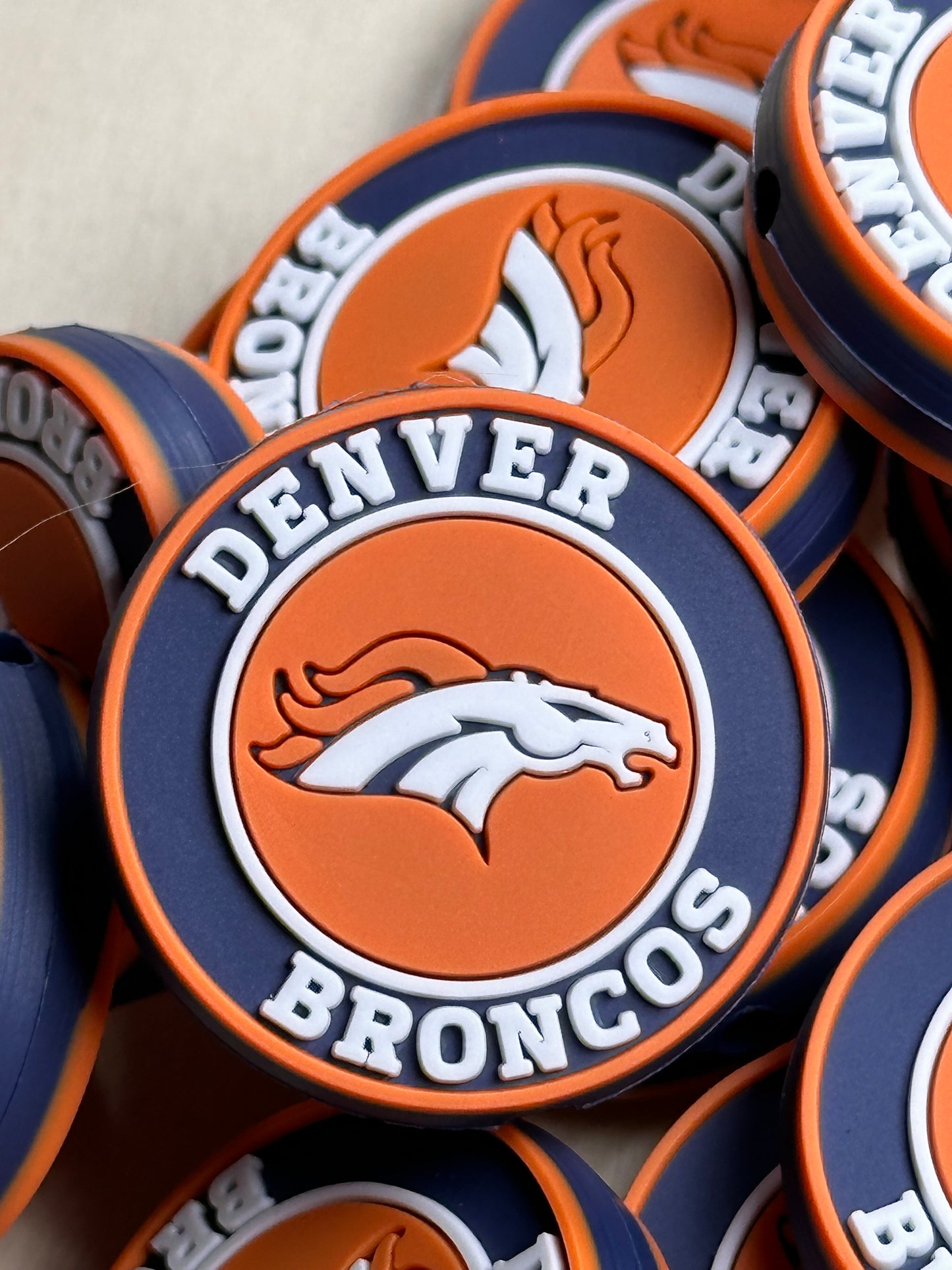 Denver Broncos focal bead/football