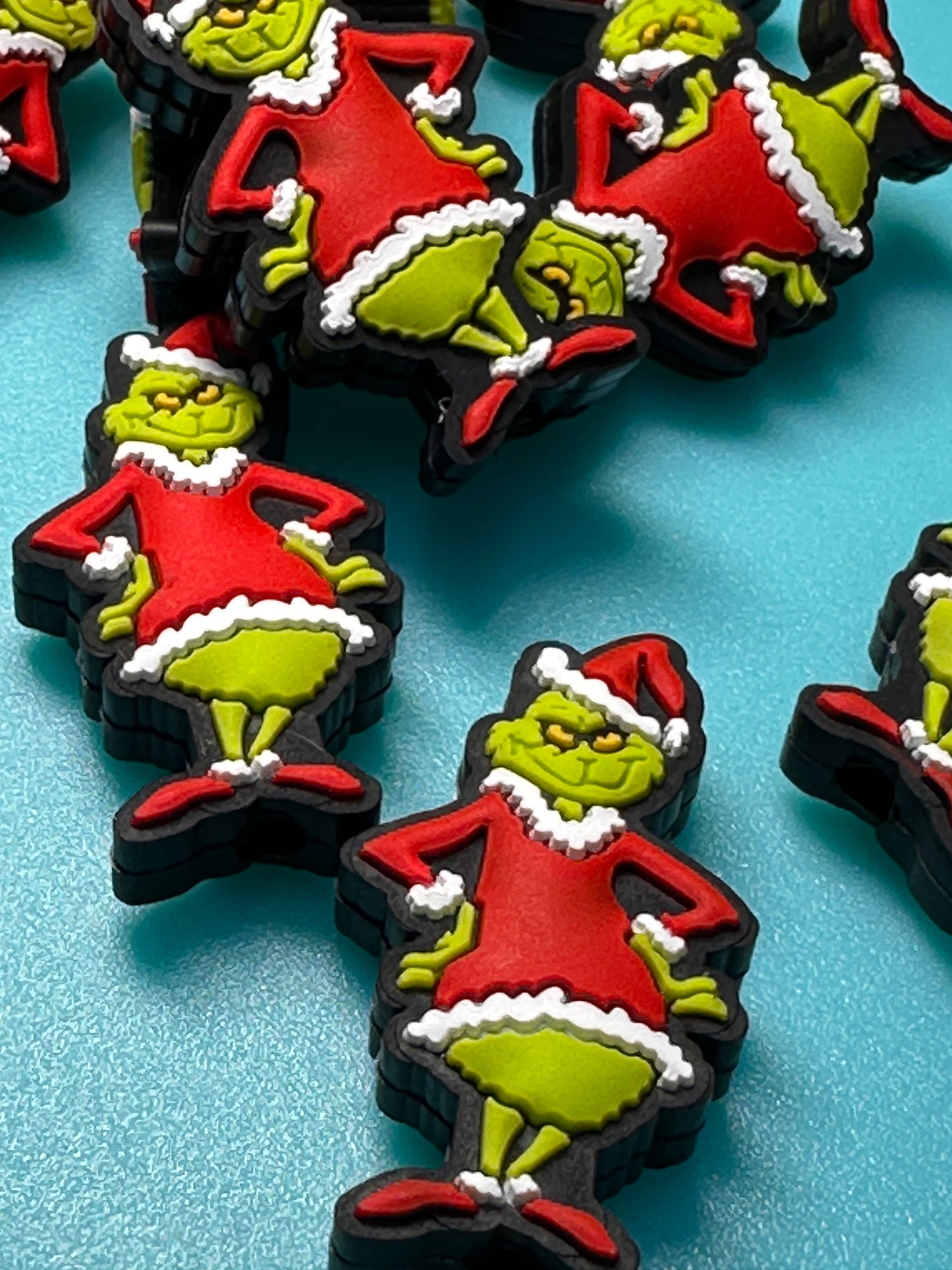 Green guy / Focal Bead/ beadable pen/ Silicone bead/ keychain bead