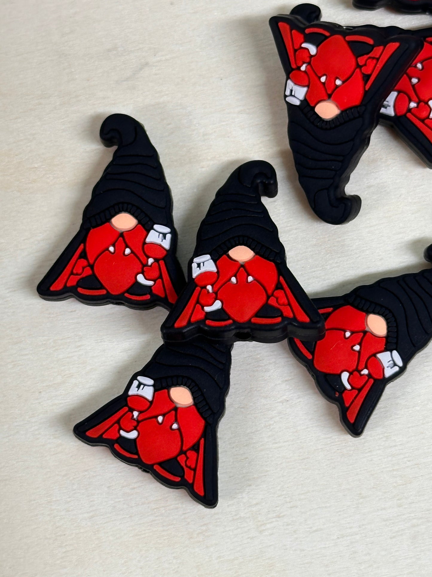 Vampire gnome silicone focal bead/ Halloween