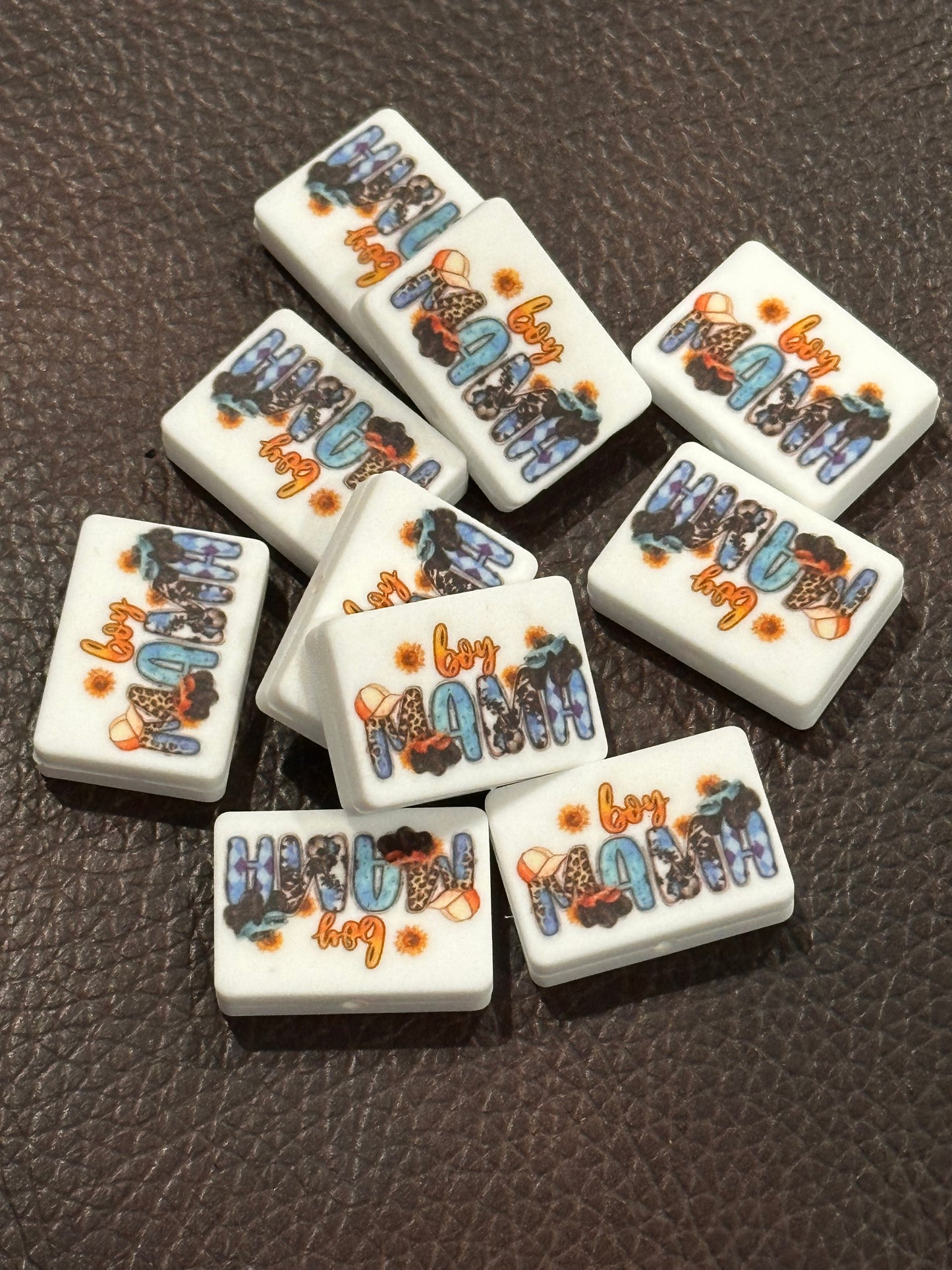 BOY MAMA/ Focal Bead/ beadable pen/ Silicone bead/ keychain bead/ boy mama/mom/