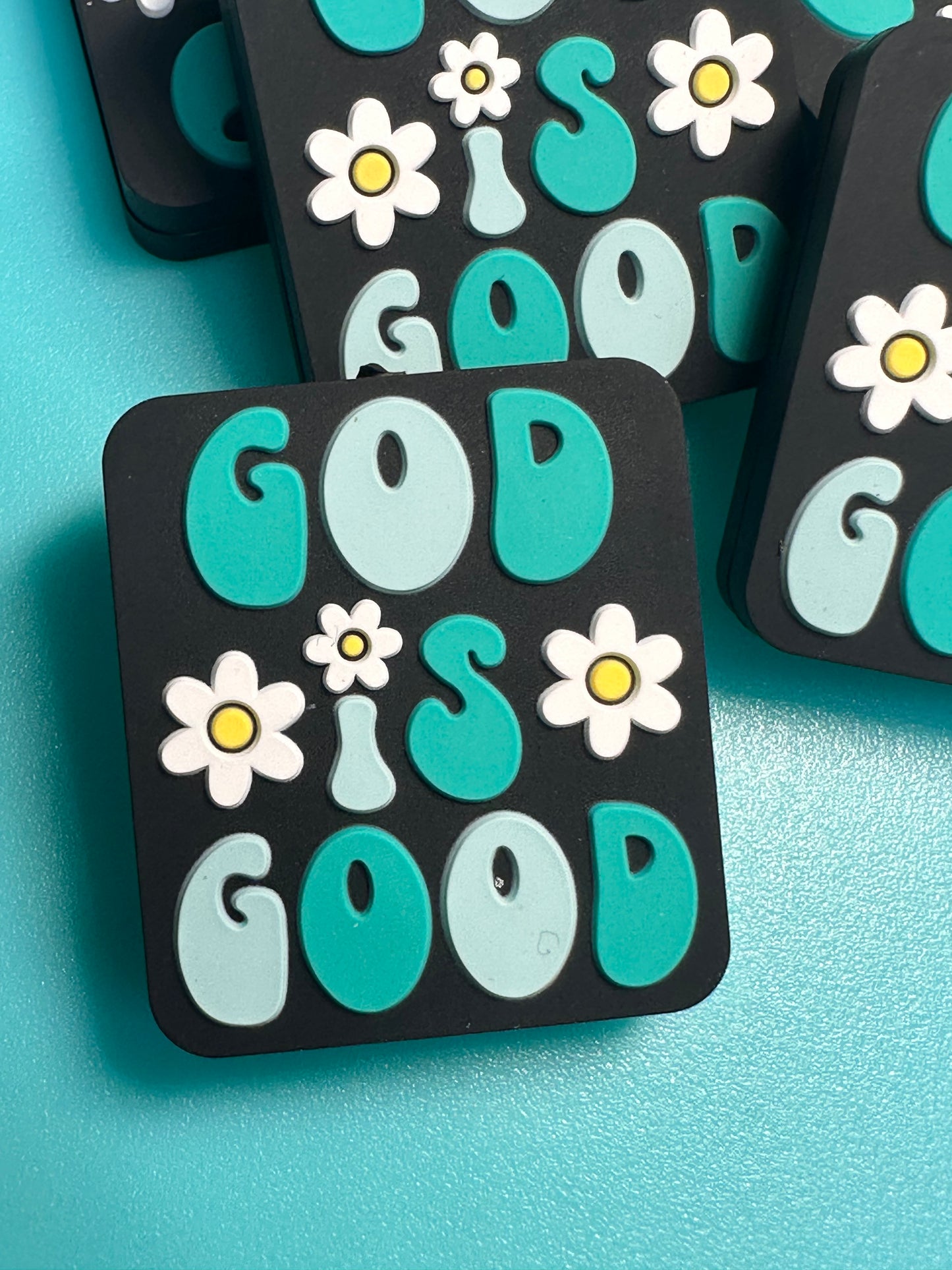 God is good Focal Bead/ beadable pen/ Silicone bead/keychain bead/