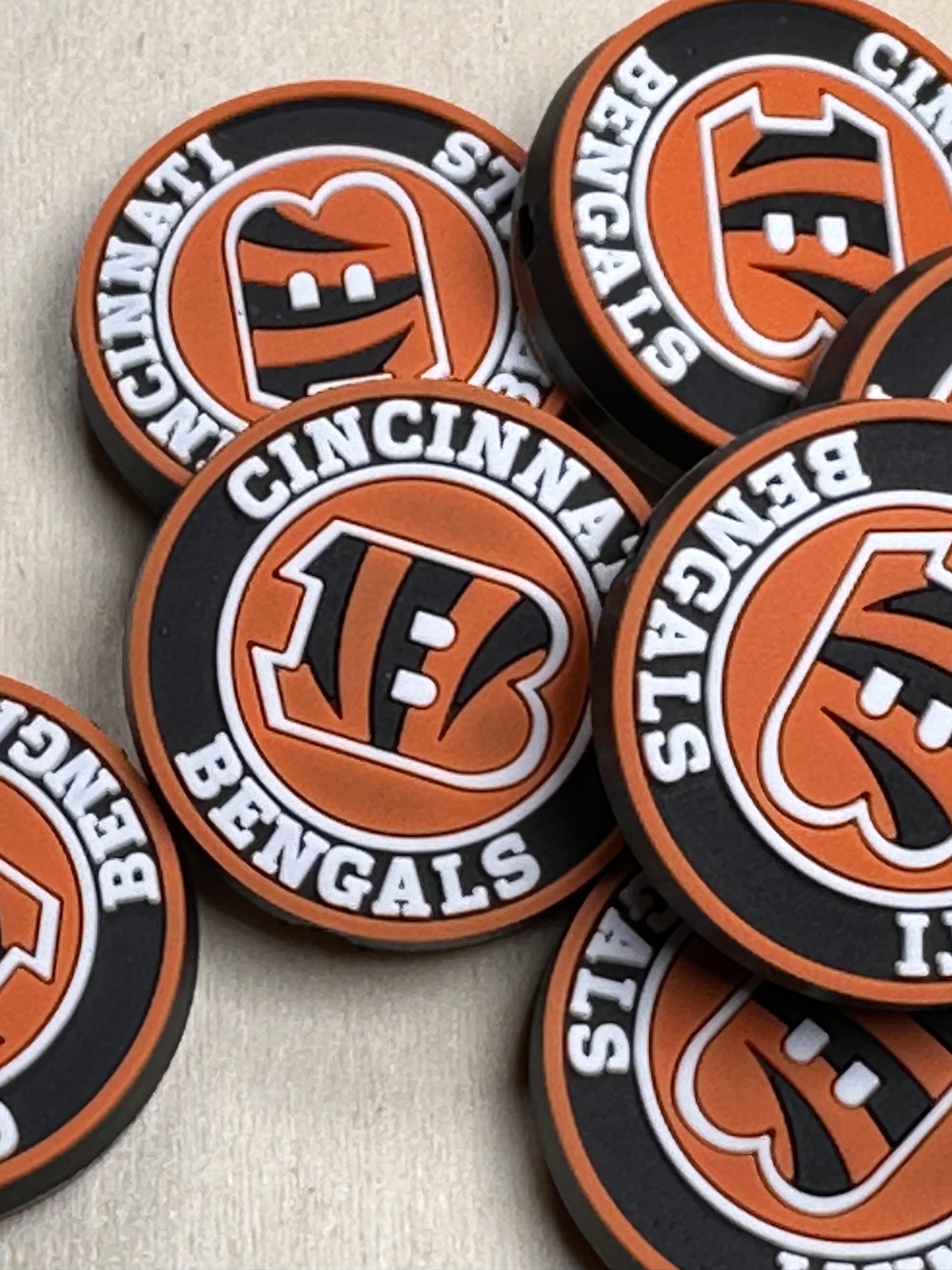 Cincinnati Bengals focal bead design 1