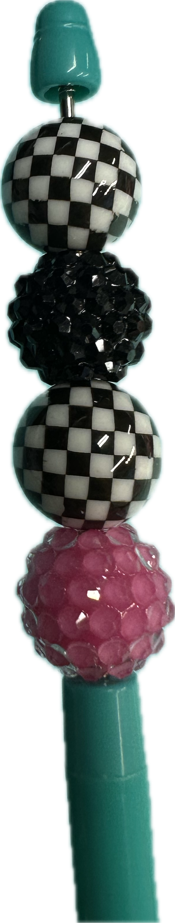 Ten (10) beads checkered/ round shaped beads/ pen beading beads / keychain beads/ DIY/ 16mm