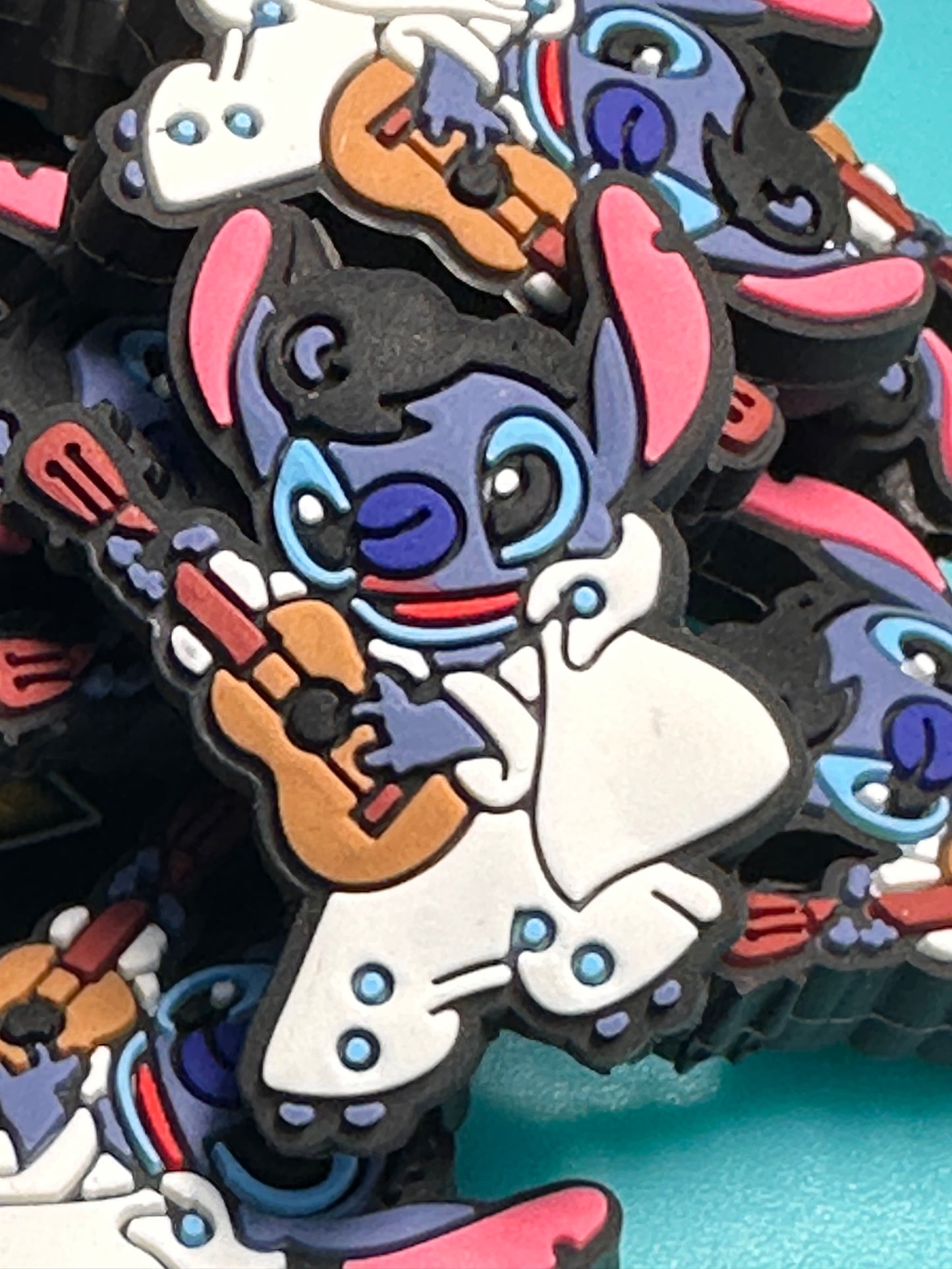 Elvis Blue guy / Focal Bead/ beadable pen/ Silicone bead/ keychain bead/