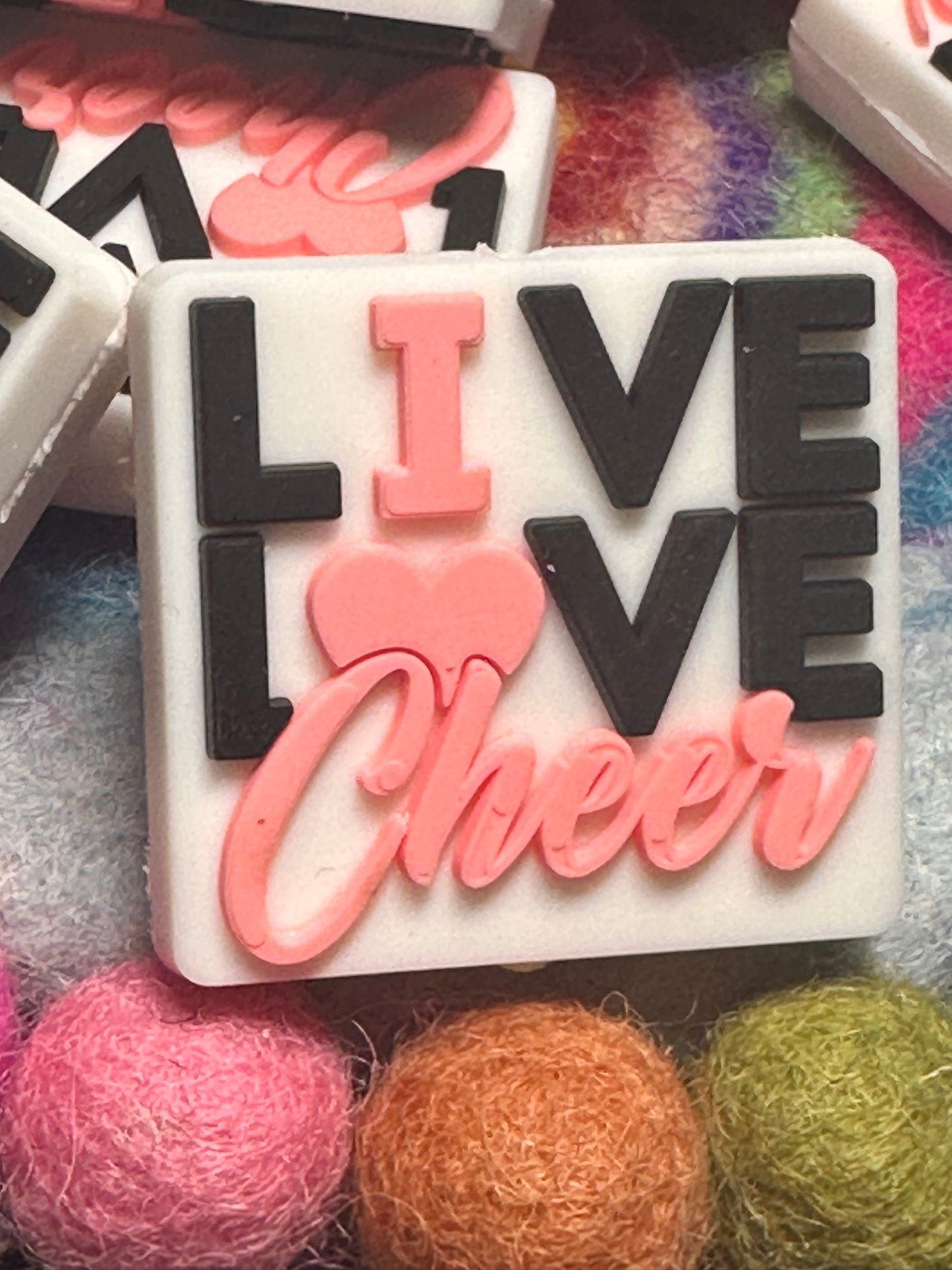 Live Love Cheer Focal Bead
