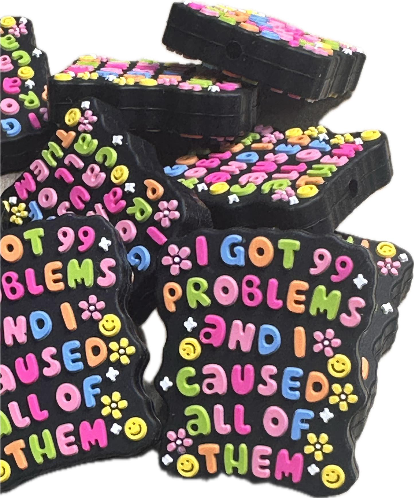 99 Problems focal bead/ silicone bead for pen beading/