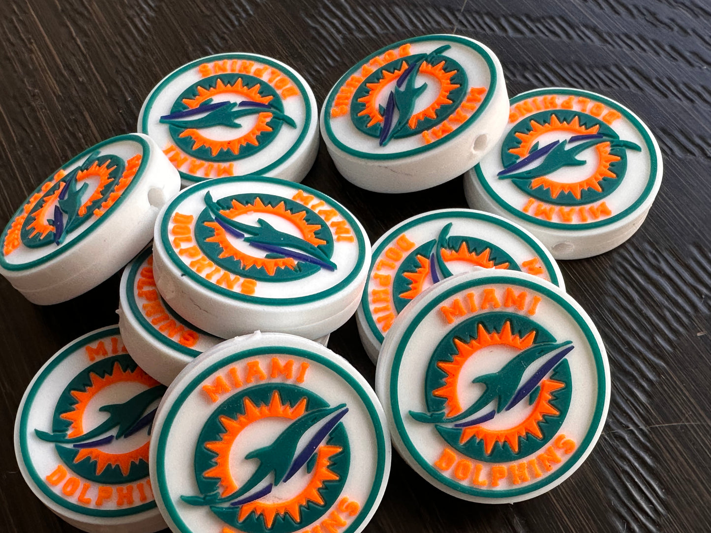 Miami Dolphins focal bead