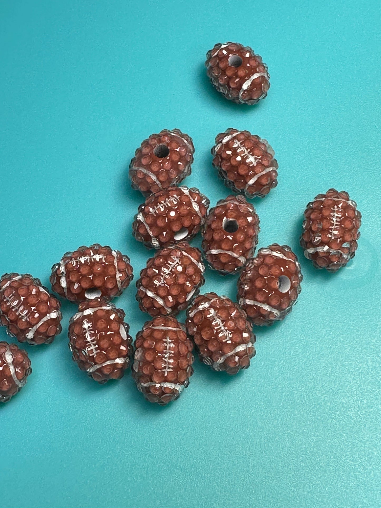 Five (5) Acrylic sports bead included/fancy Bead/ beadable pen/ keychain bead/choose your beads/20mm