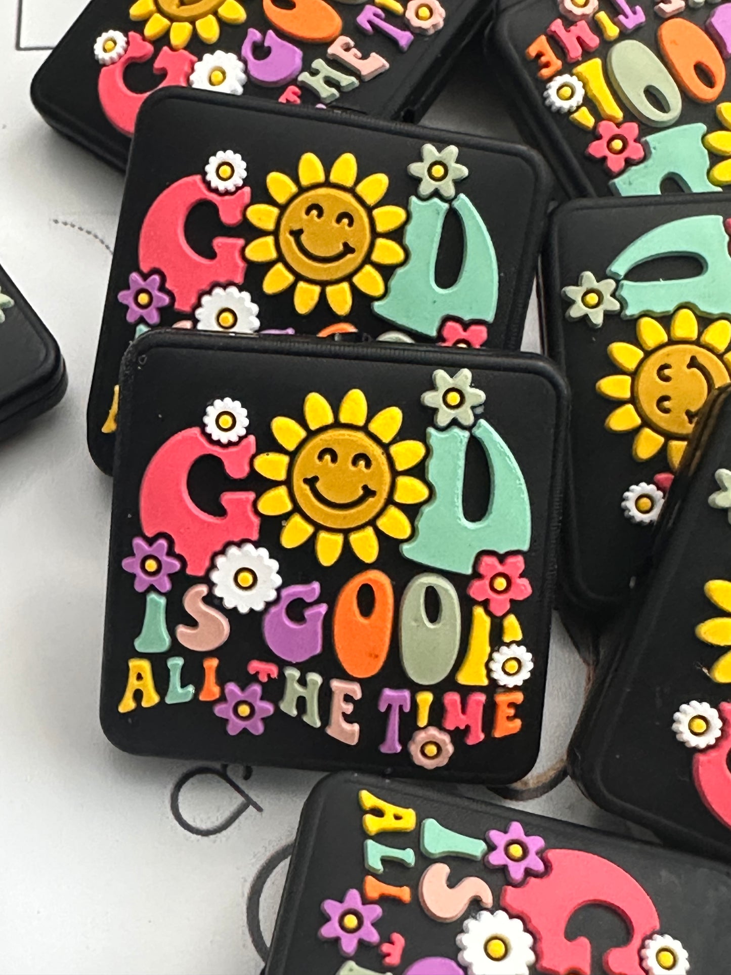 God is good Focal Bead/ beadable pen/ Silicone bead/keychain bead/