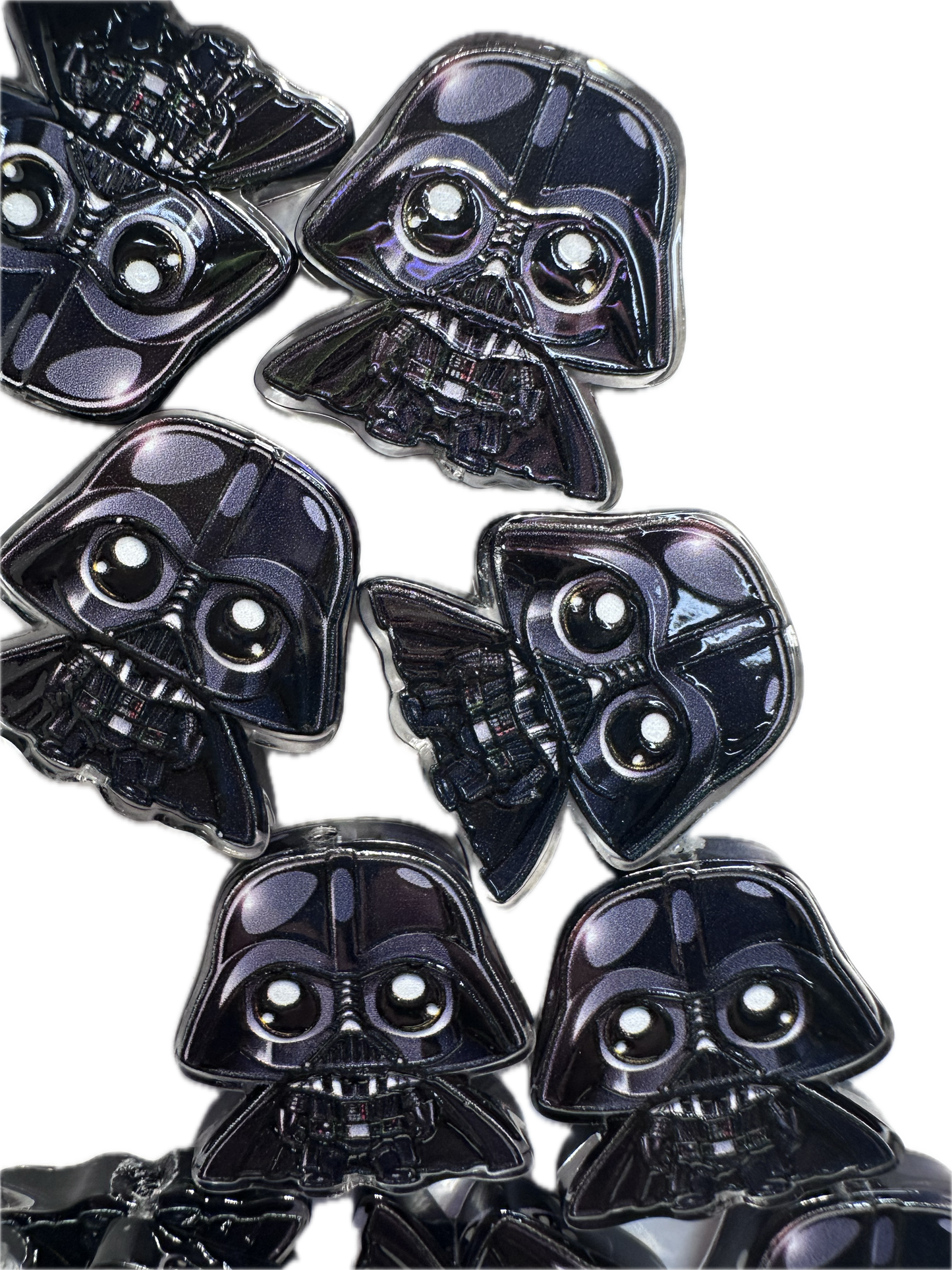 Dar black guy acrylic focal bead- set of 2/ focal bead/ pen beading / keychain bead/Star