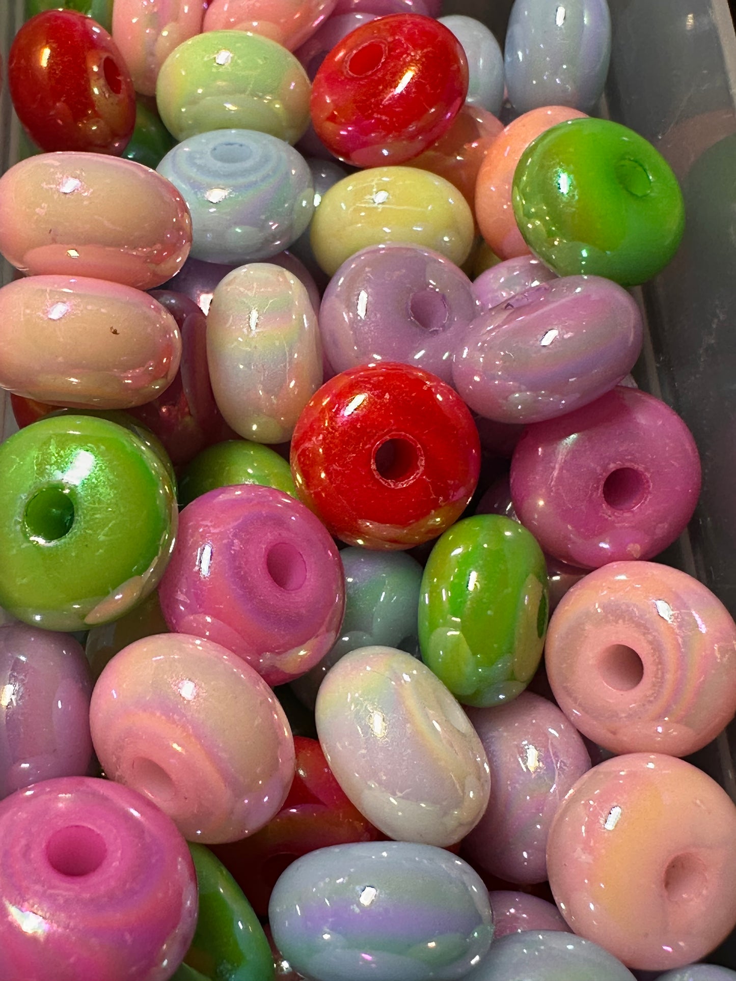 Acrylic spacer beads/ jewelry/ beadable pen beads/ keychain bead/ DIY/ approximately 12mm/ STYLE 3
