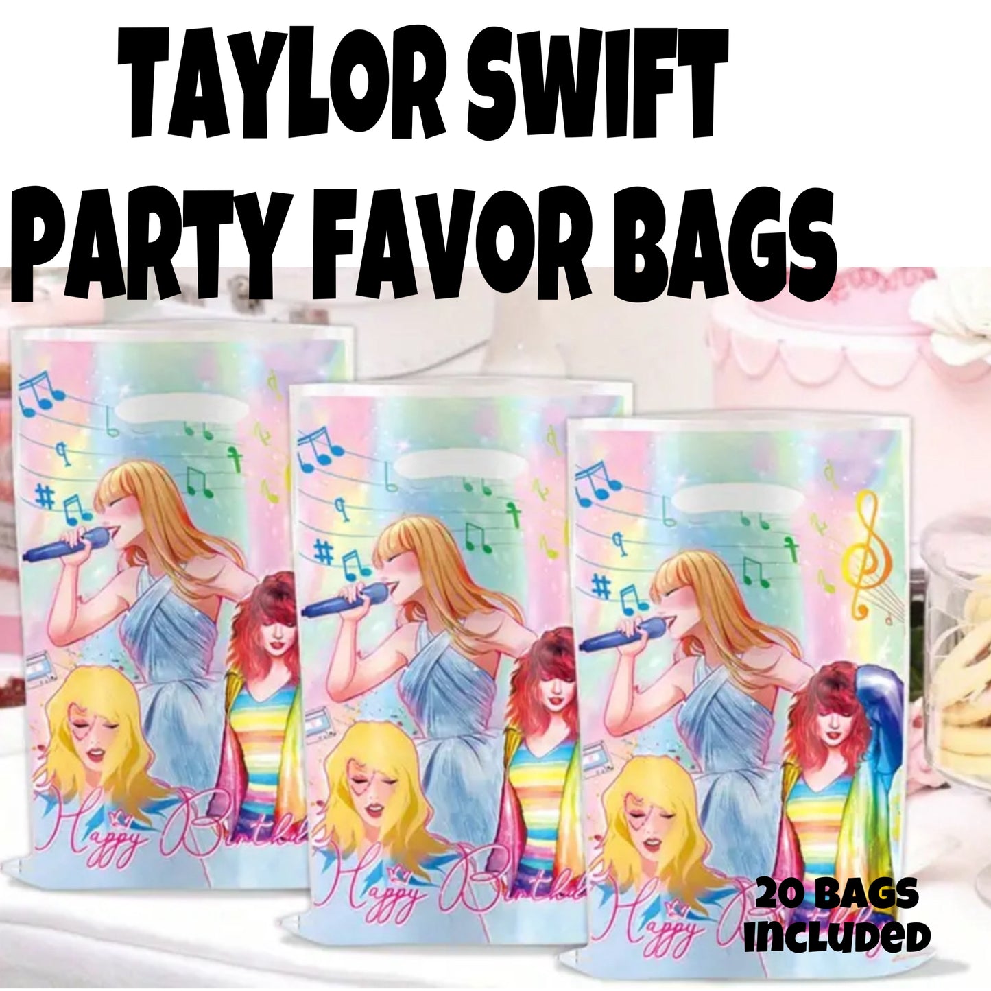 Swiftie party favor bags/ 10 bags included/ party decorations /TS/ Taylor Swift gift bags/ party bags/ birthday party bags