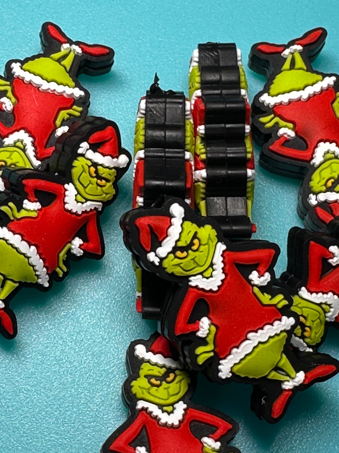 Green guy / Focal Bead/ beadable pen/ Silicone bead/ keychain bead