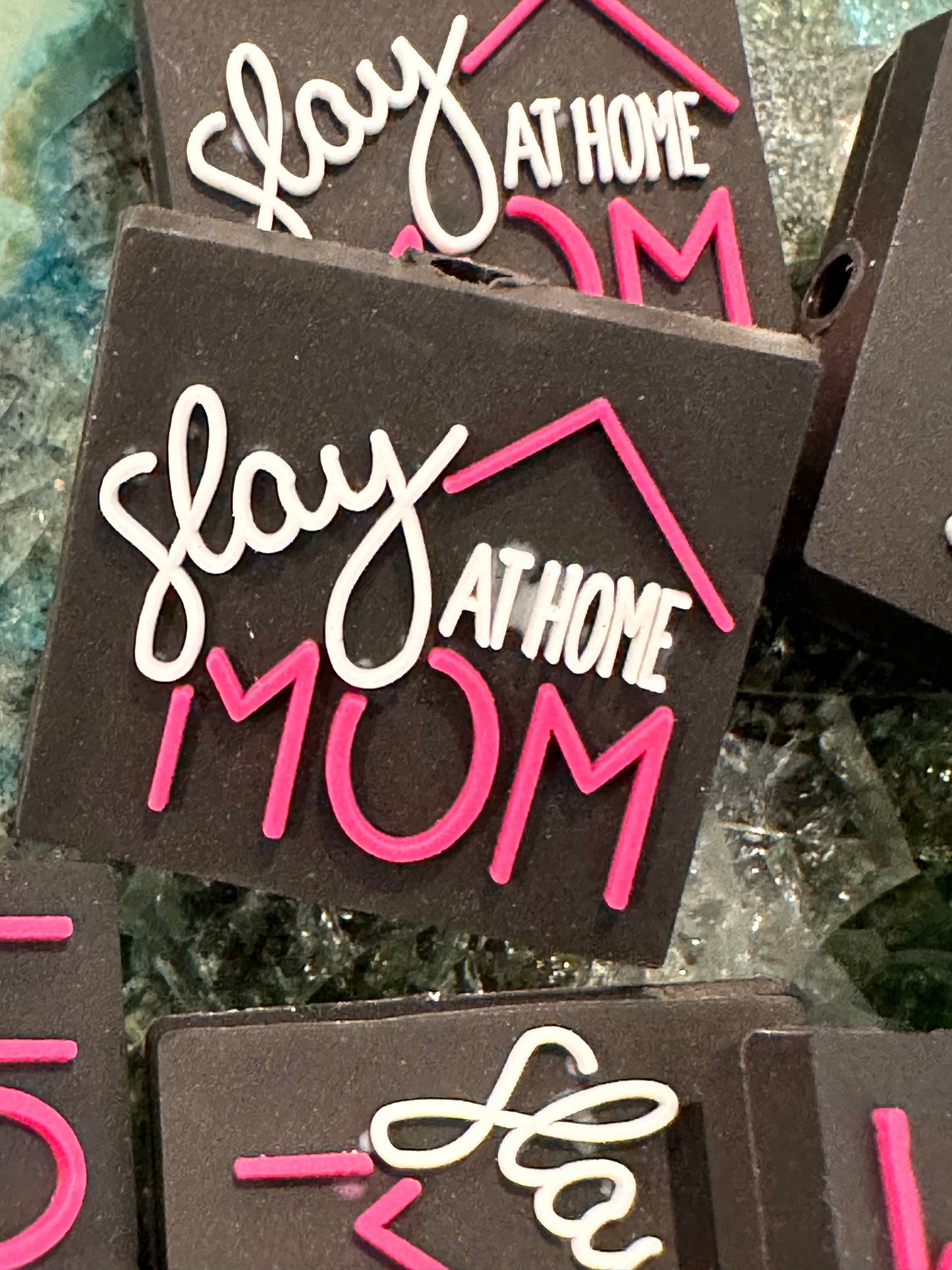 Mom silicone focal bead
