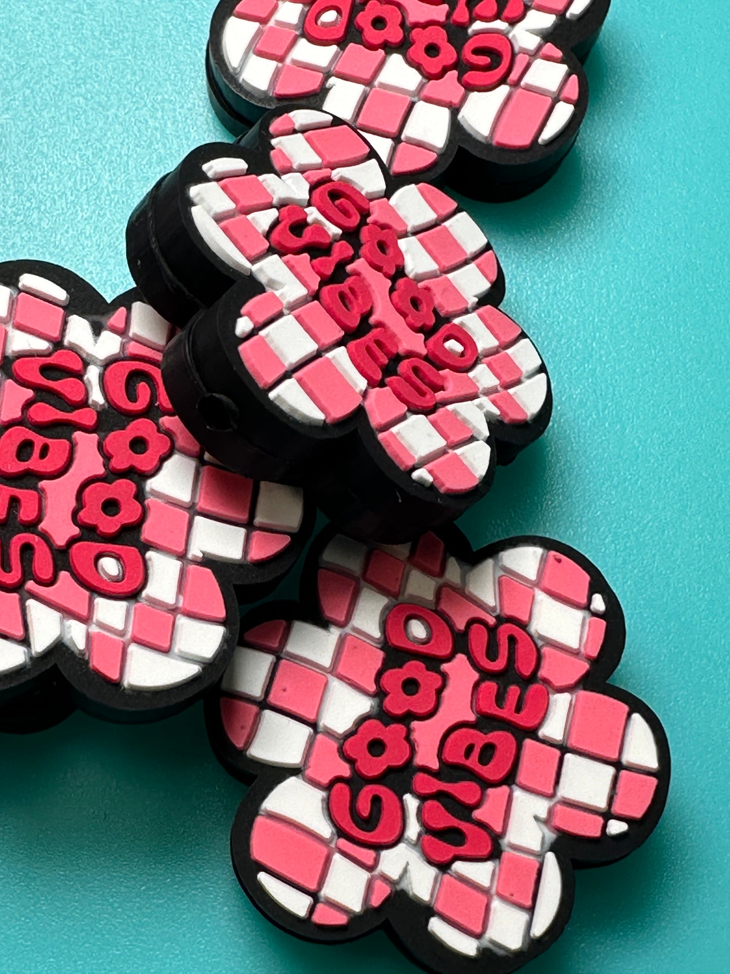 Good vibes silicone focal bead/
