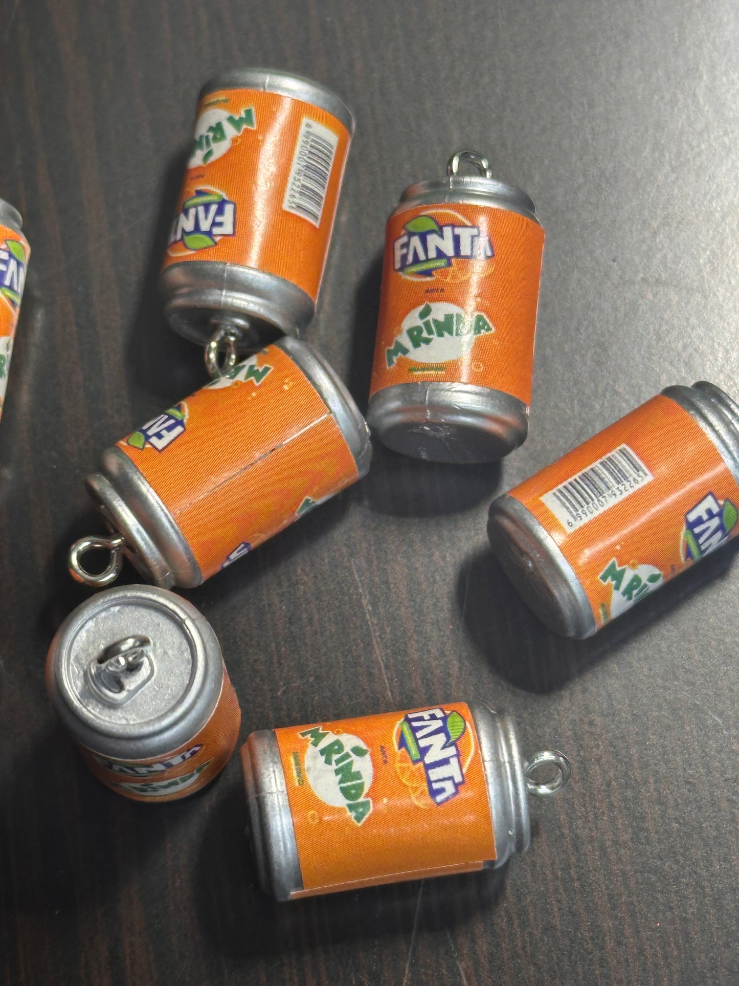 Beverage Orange Soda Pop drink can charm/acrylic beer/ pendant/ DIY charm bracelet/ DIY necklace