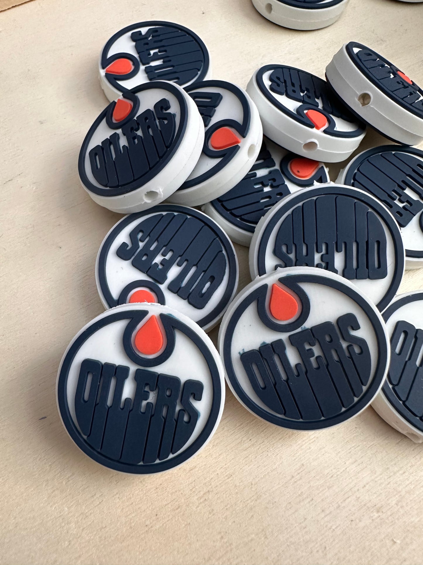 Canada Edmonton Oilers focal bead/silicone