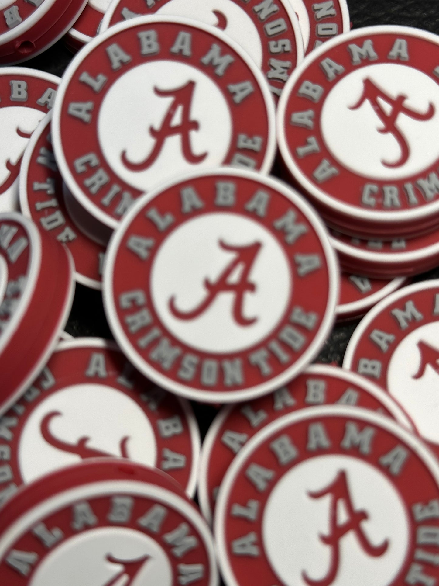 Alabama crimson tide focal bead design #1