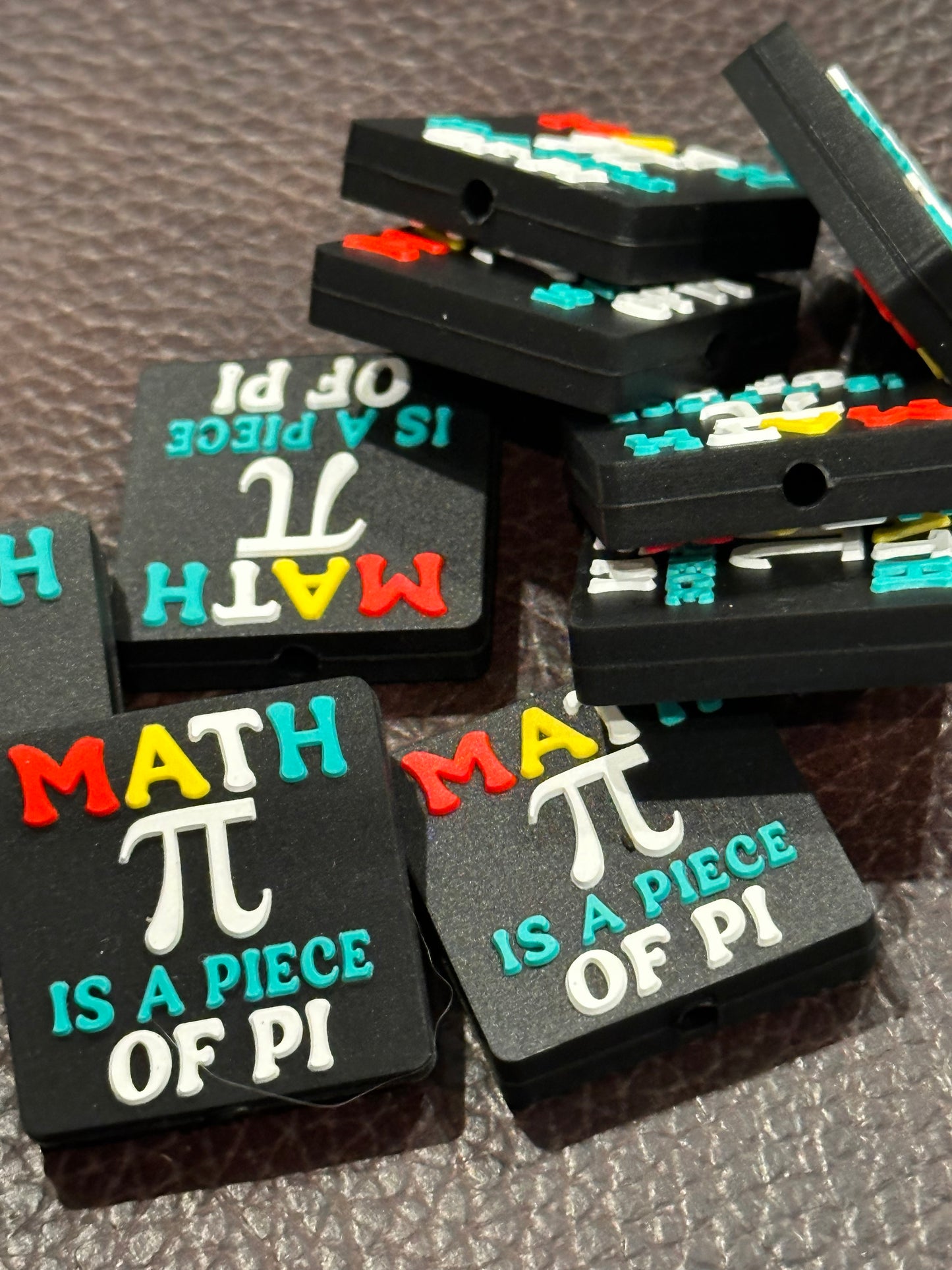 School Focal Bead/ beadable pen/ Silicone bead/ keychain bead/ Math