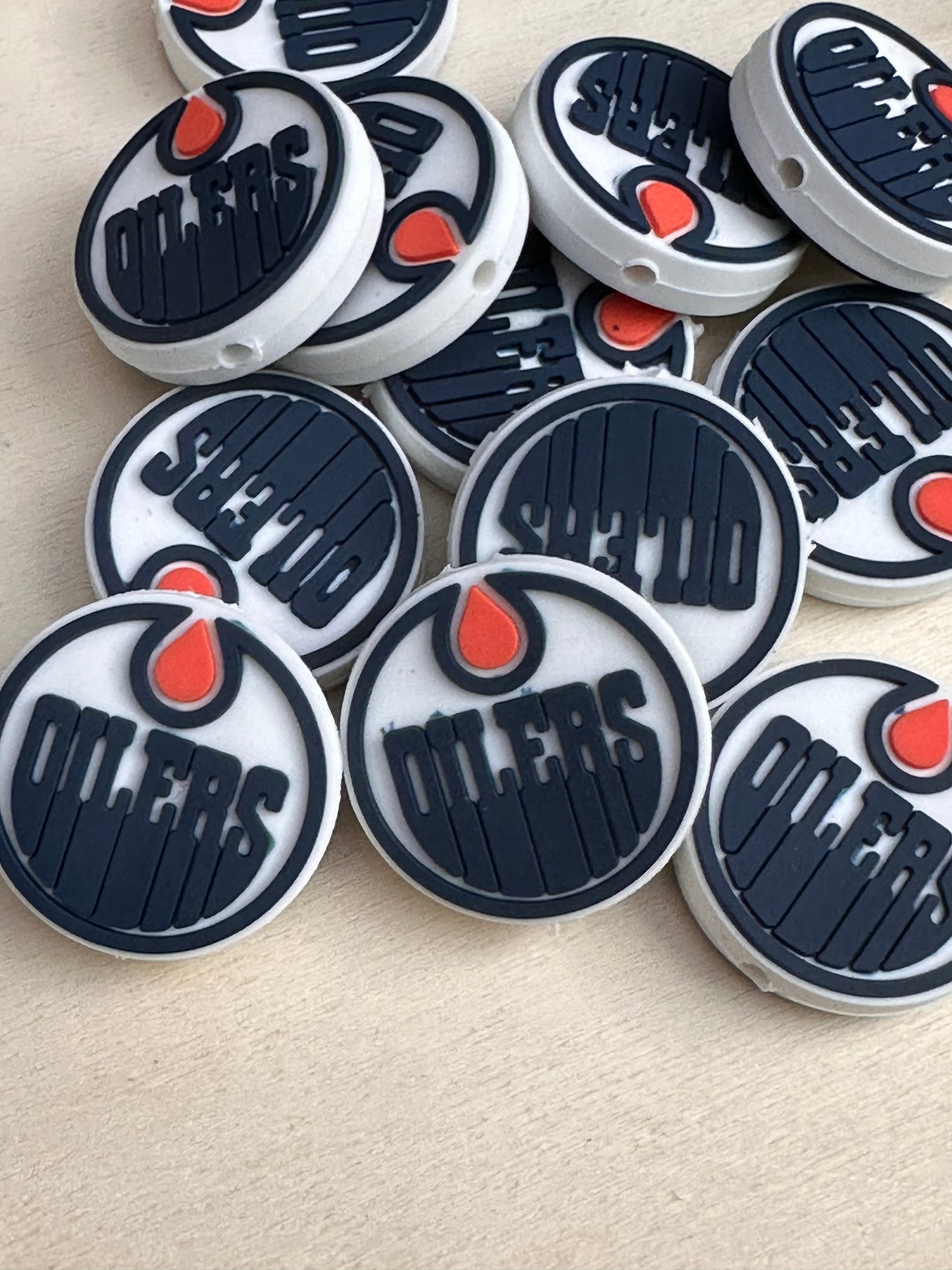 Canada Edmonton Oilers focal bead/silicone