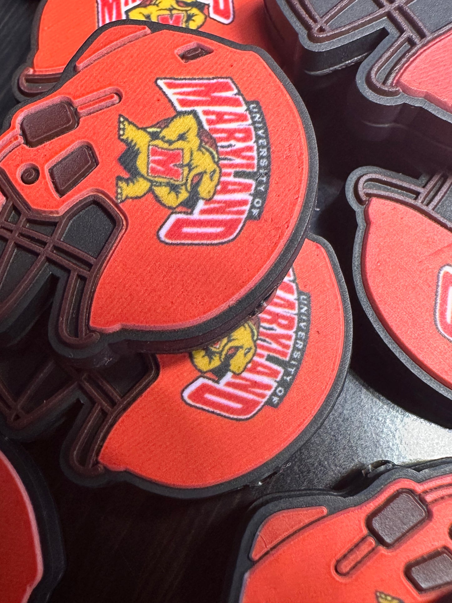 University of Maryland helmet shaped focal bead / football / Terrapins/ Terps