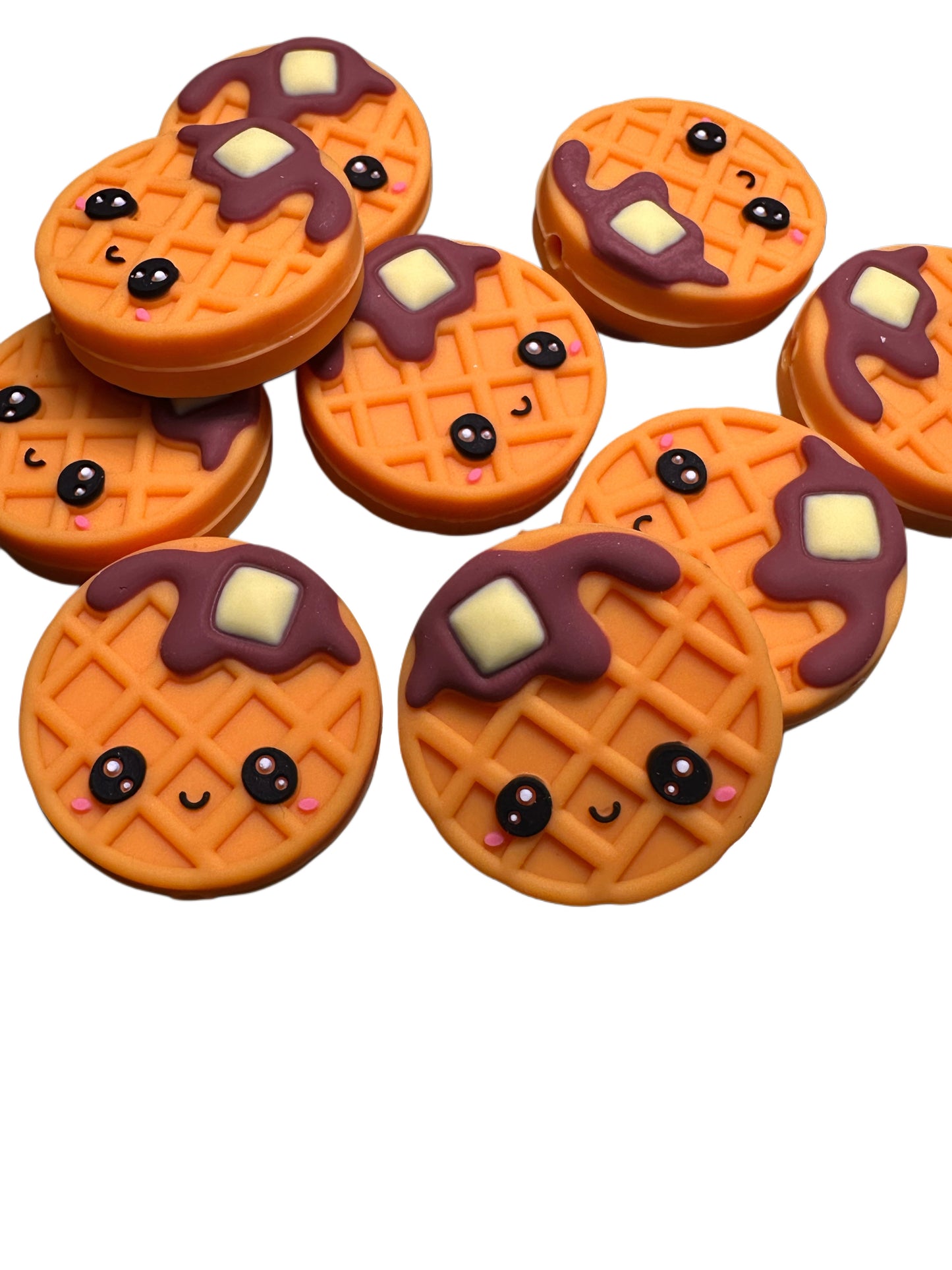 3D Waffle focal bead/ silicone bead for pen beading/