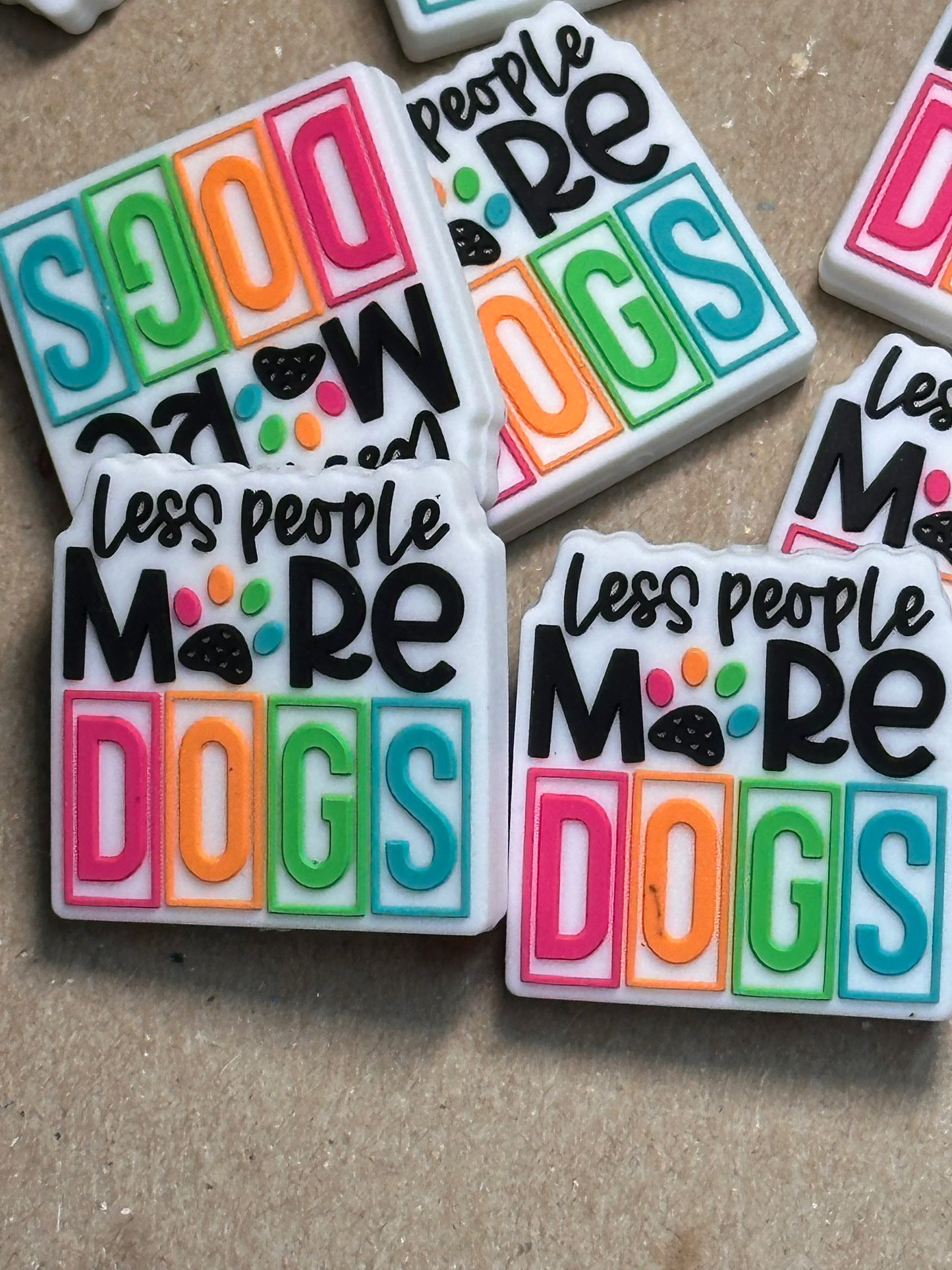 Rescue Foster Adopt Dog/ Focal Bead/ beadable pen/ Silicone bead/ keychain bead/ puppy #2/ more dogs less people