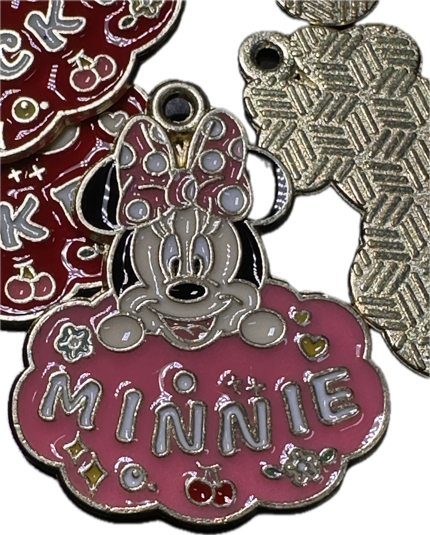 Enameled metal charms/ DIY charm bracelet/ DIY necklace #5- Set of 2 (one of each)