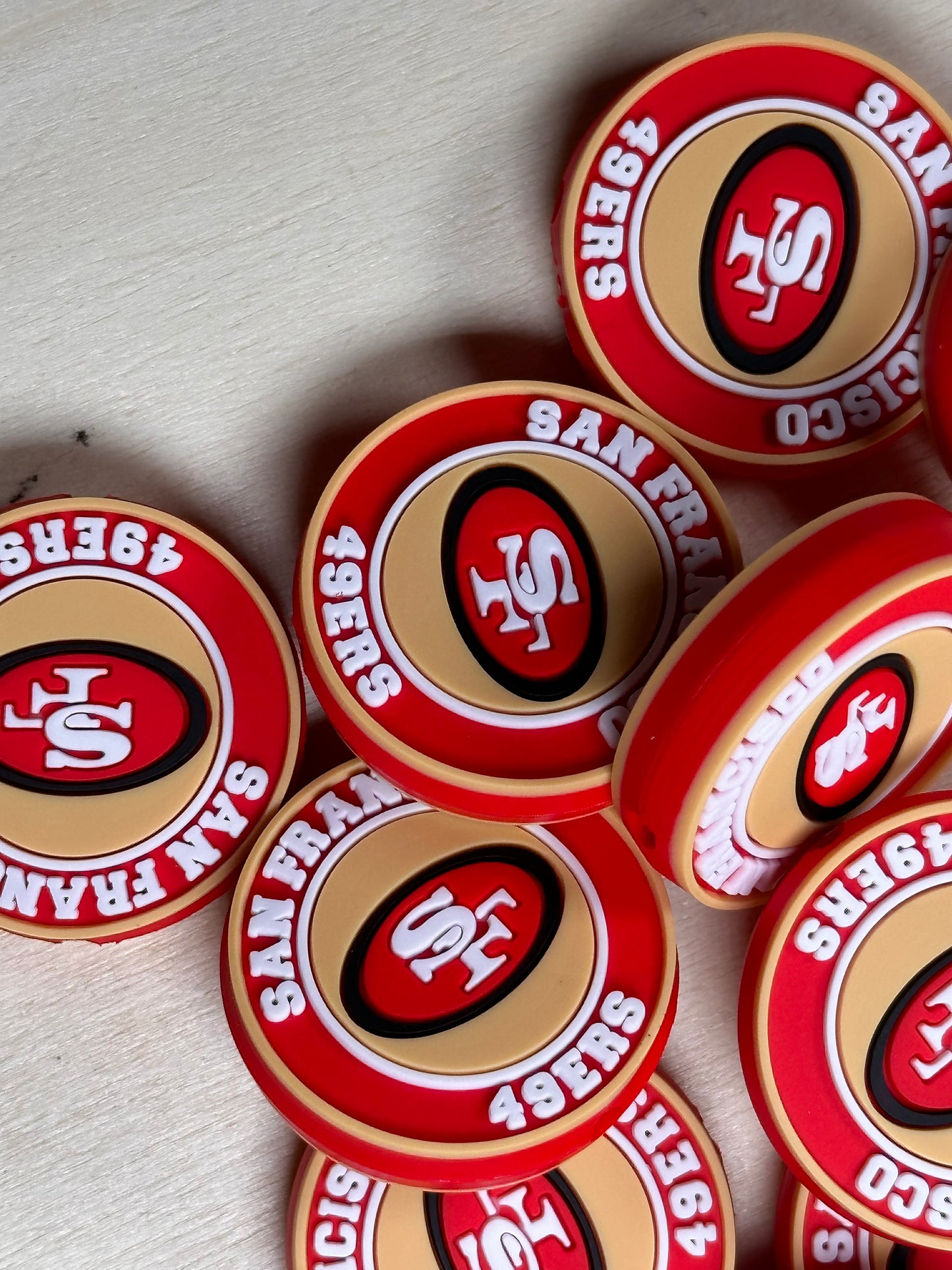 San Francisco 49ers focal bead/football