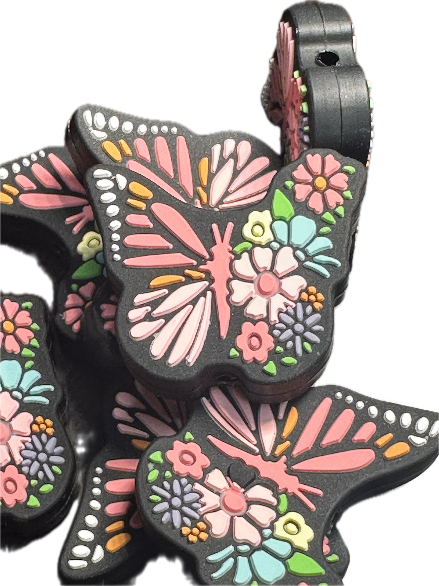Butterfly/ in memory of/ mariposa / Focal Bead/ beadable pen/ Silicone bead/ keychain bead/ butterflies