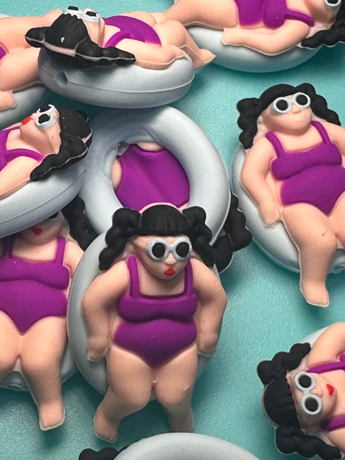 Floating Summer focal bead / beach/ swim suit/pool/ swimming