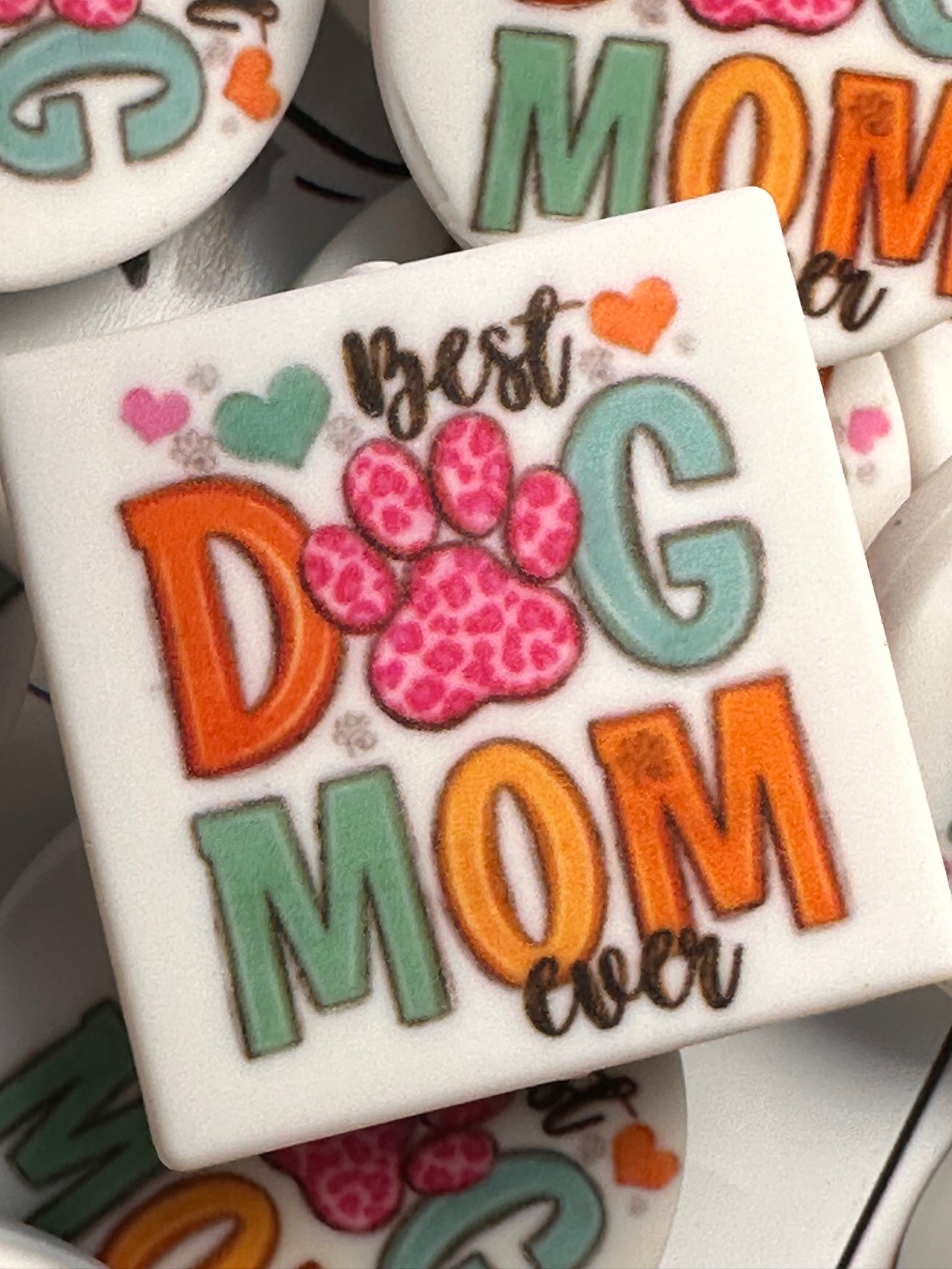 Dog mom focal bead