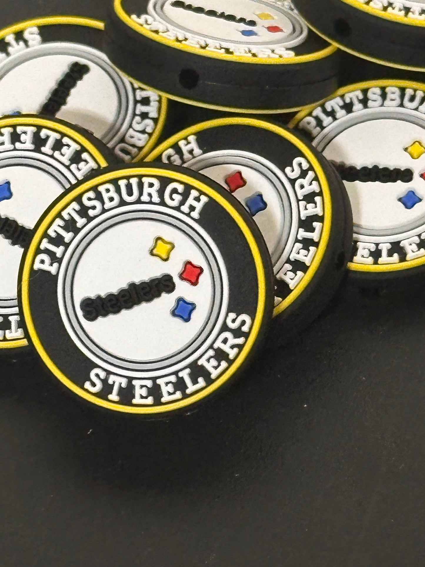 Steelers Focal Bead/ beadable pen/ Silicone bead/ keychain bead/DIY/football/ Pittsburgh