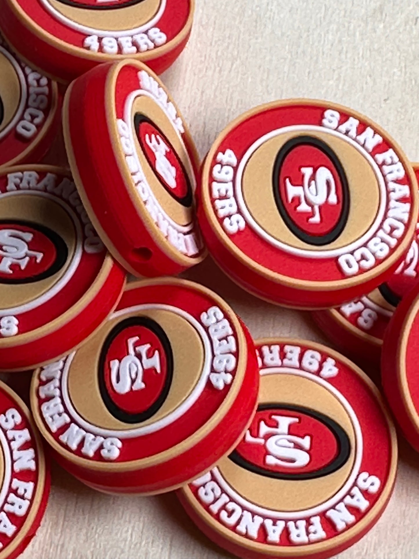 San Francisco 49ers focal bead/football