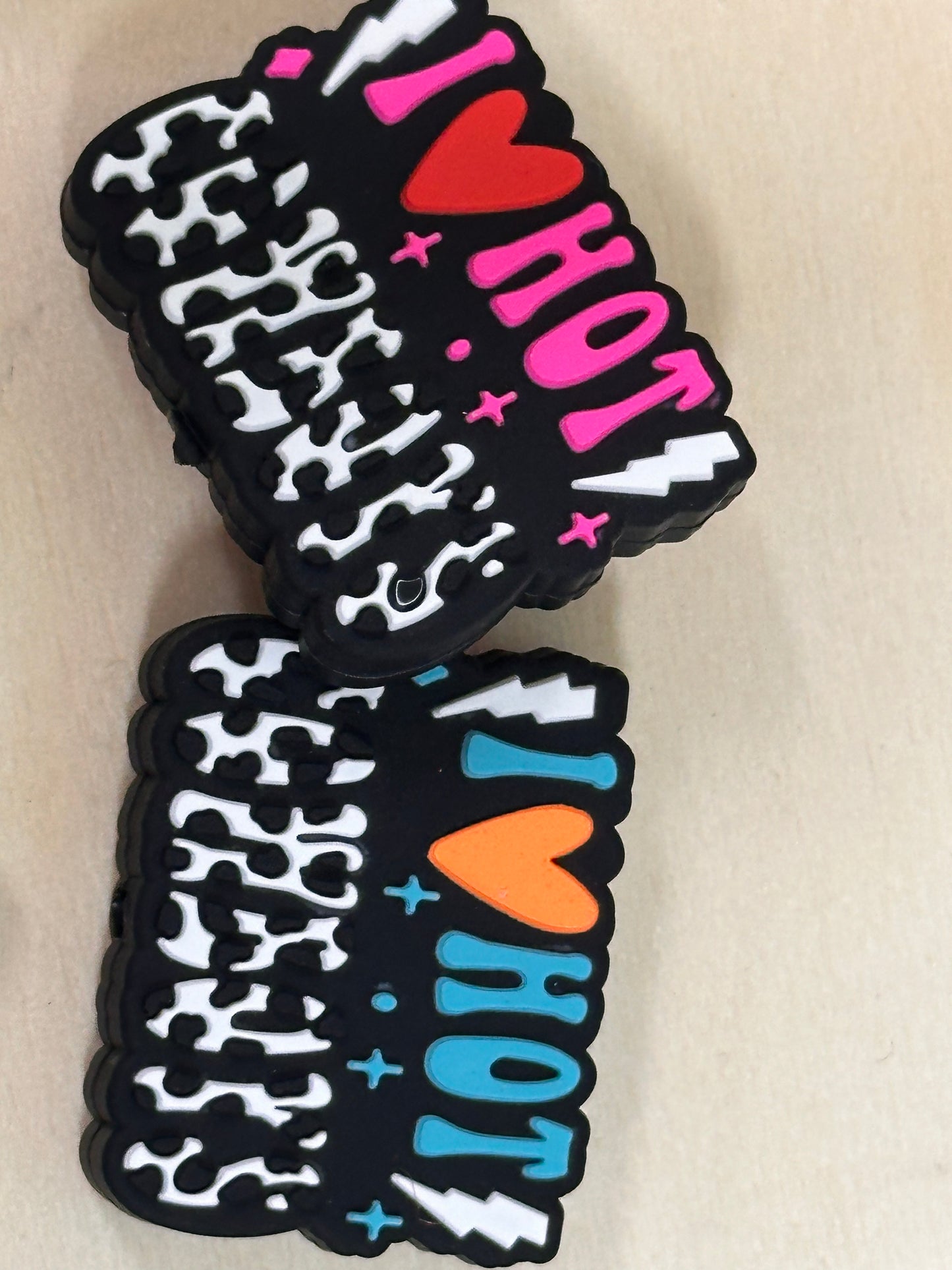 Cowboys focal bead/ silicone bead/ focal for pen beading/ DIY / cow print