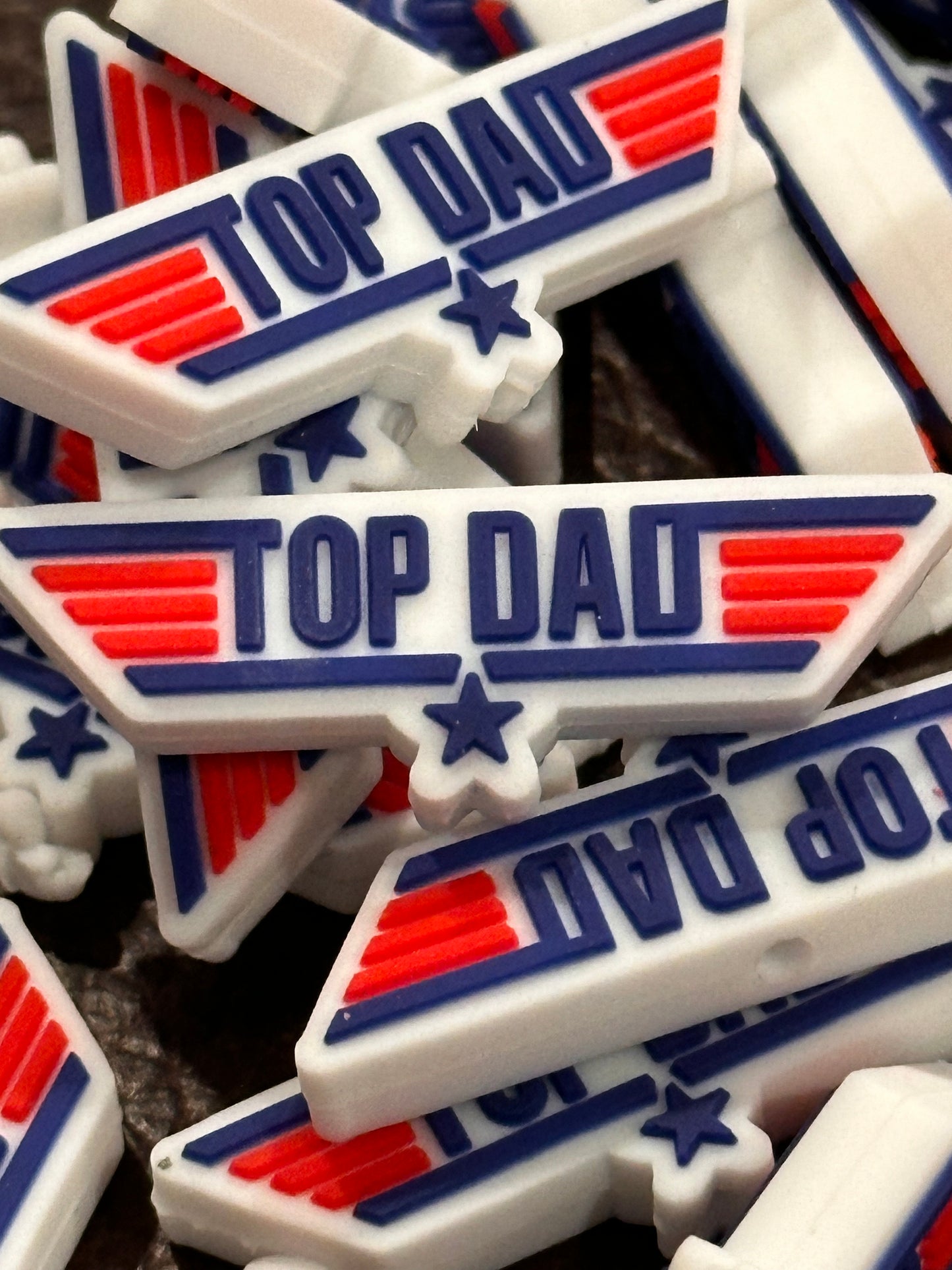 Top Dad Focal Bead/ Fathers Day Focal Bead/ Aviator/ Pilot