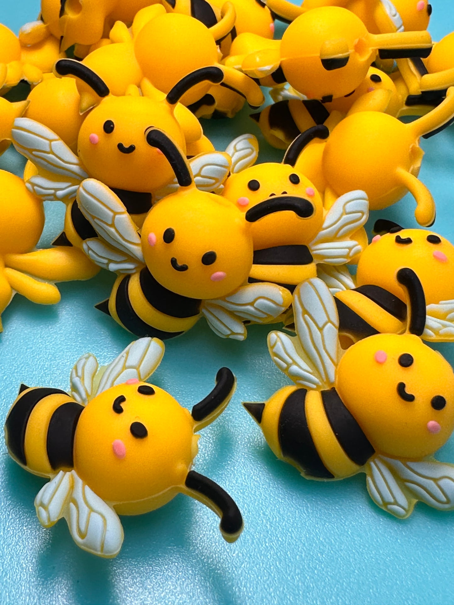 3D yellow bee Focal Bead / silicone bead/