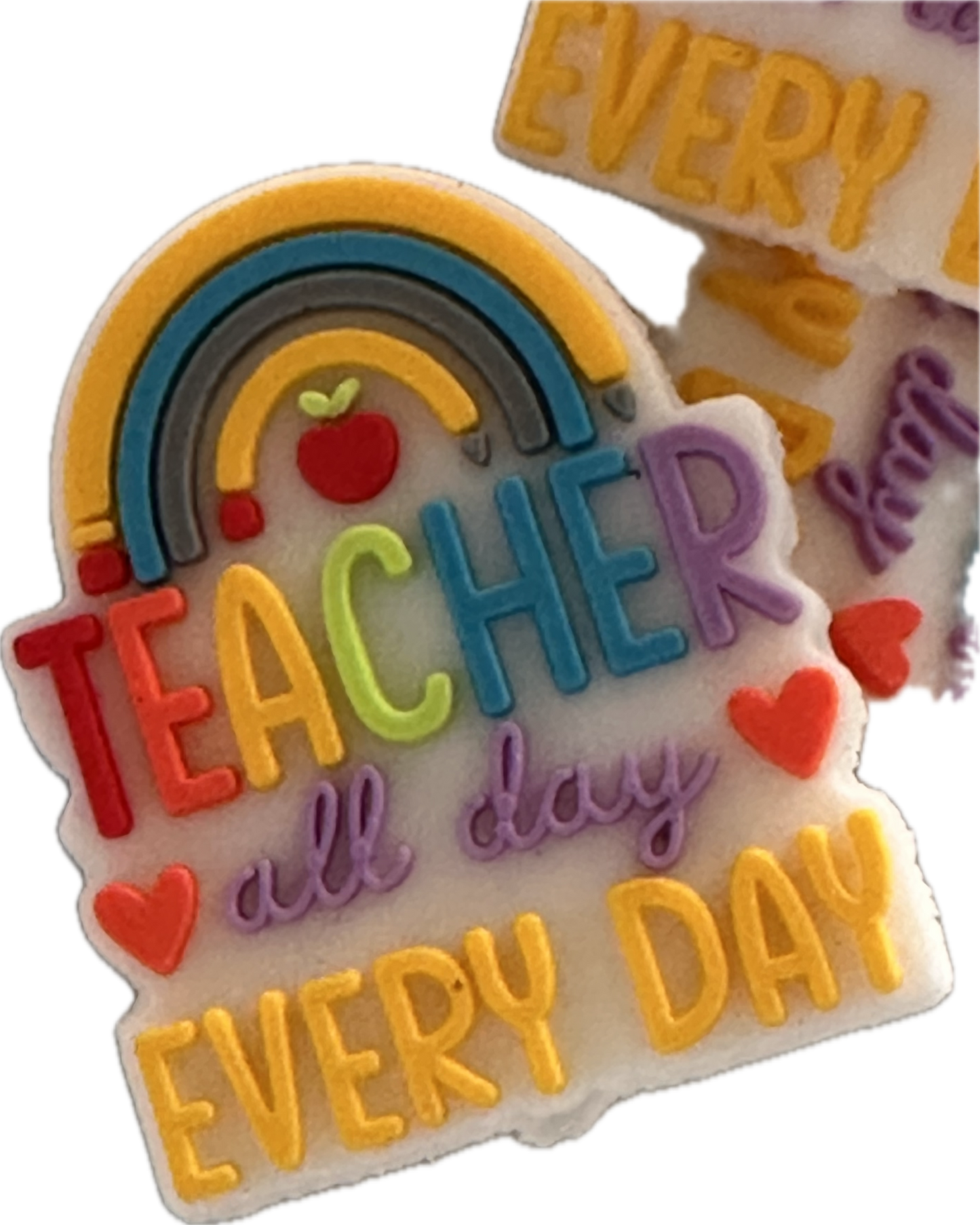 Teacher Focal Bead/ beadable pen/ Silicone bead/ keychain bead/ teach/ #6