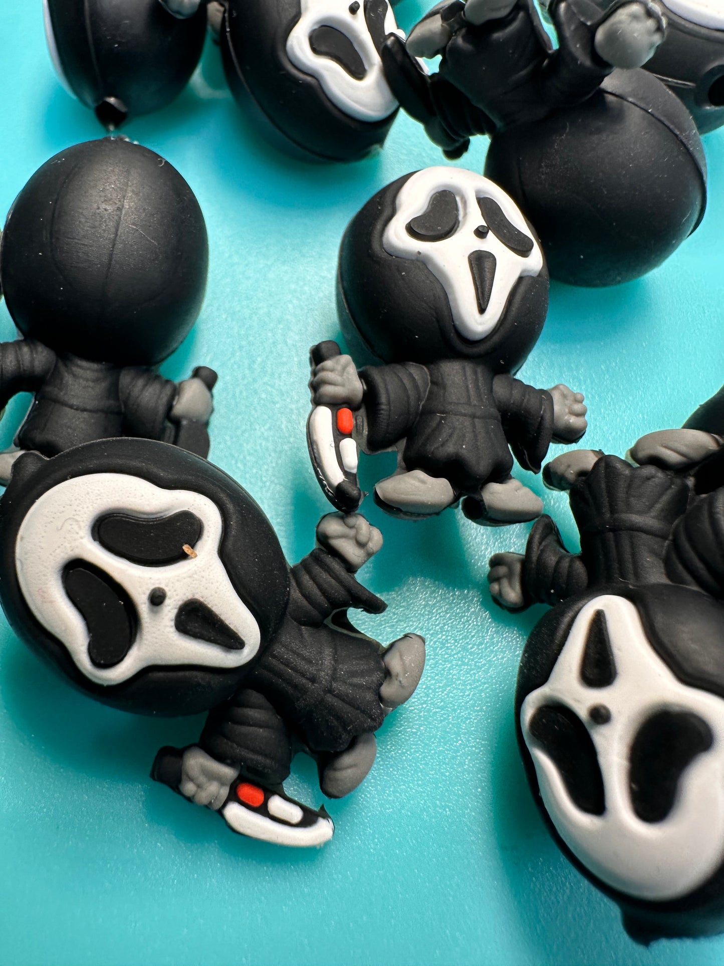 3D scary guy silicone focal bead/ knife/ Halloween