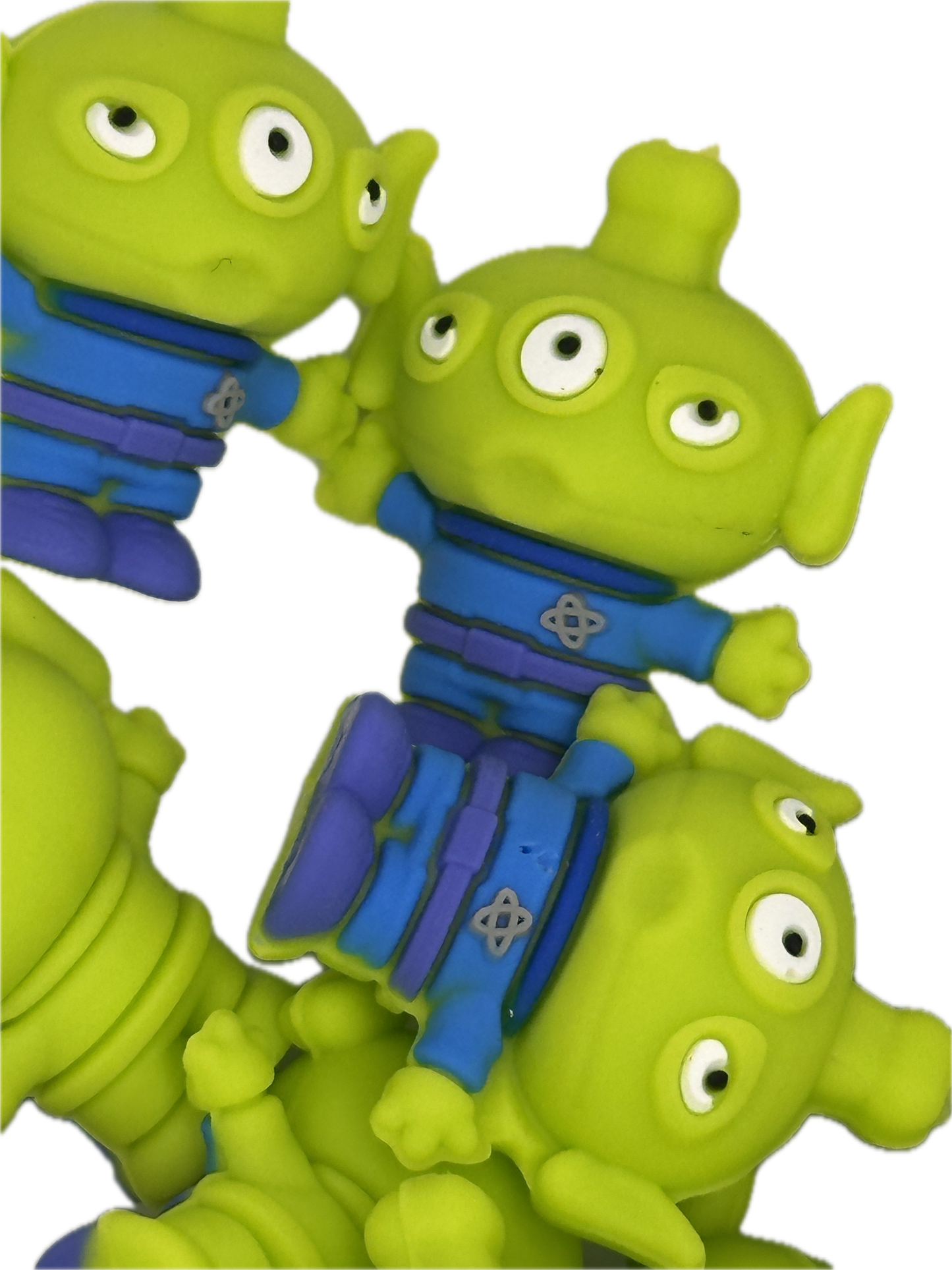 3D green alien/silicone focal bead/ green monster / green guy/ three eyed