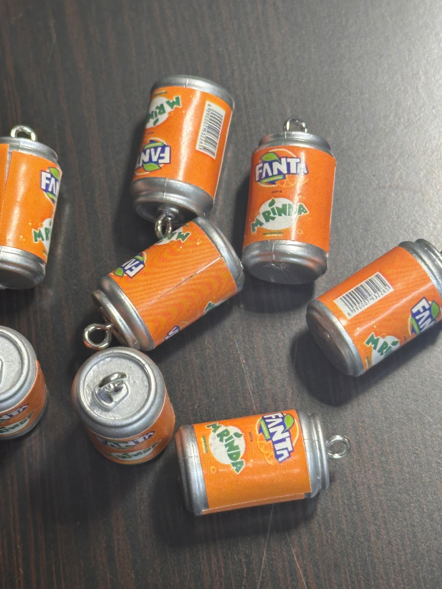 Beverage Orange Soda Pop drink can charm/acrylic beer/ pendant/ DIY charm bracelet/ DIY necklace